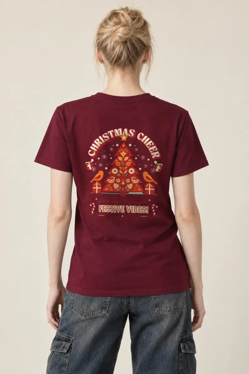 "Festive Vibes" Heavyweight Unisex Crewneck T-shirt