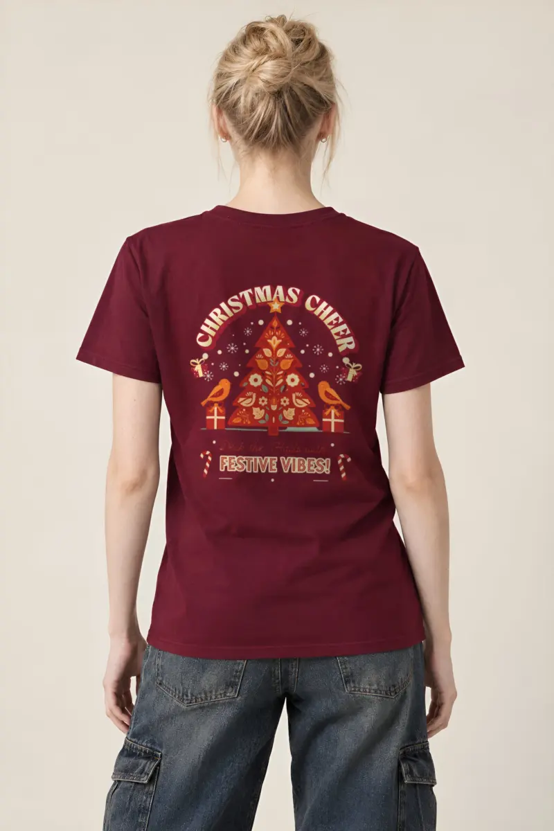 "Festive Vibes" Heavyweight Unisex Crewneck T-shirt