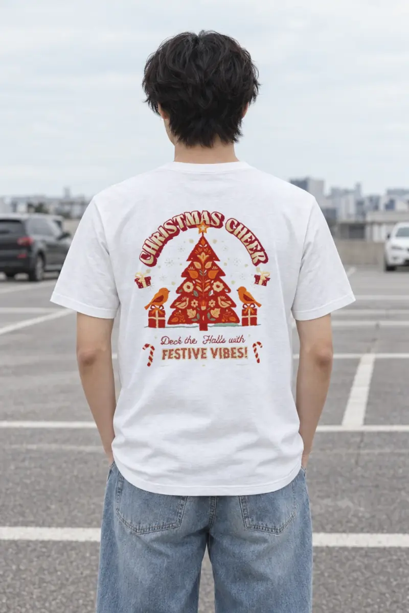 "Festive Vibes" Heavyweight Unisex Crewneck T-shirt | Gildan 5000