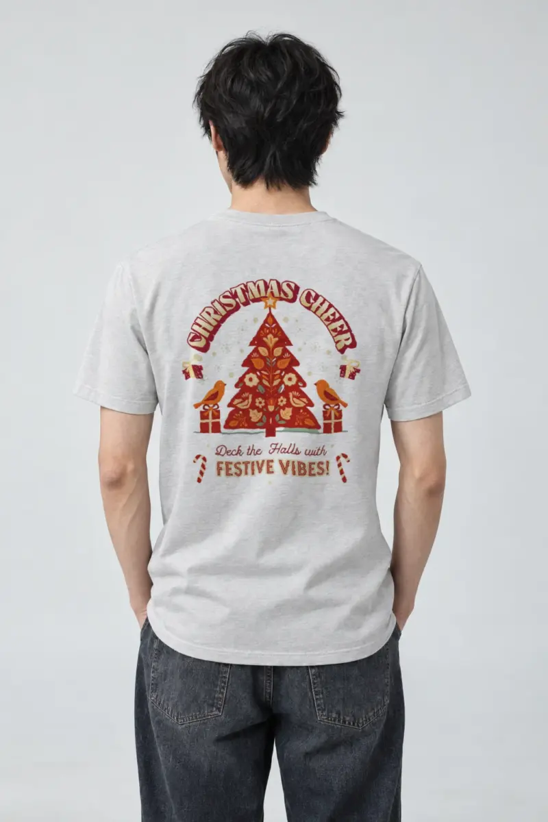 "Festive Vibes" Heavyweight Unisex Crewneck T-shirt | Gildan 5000