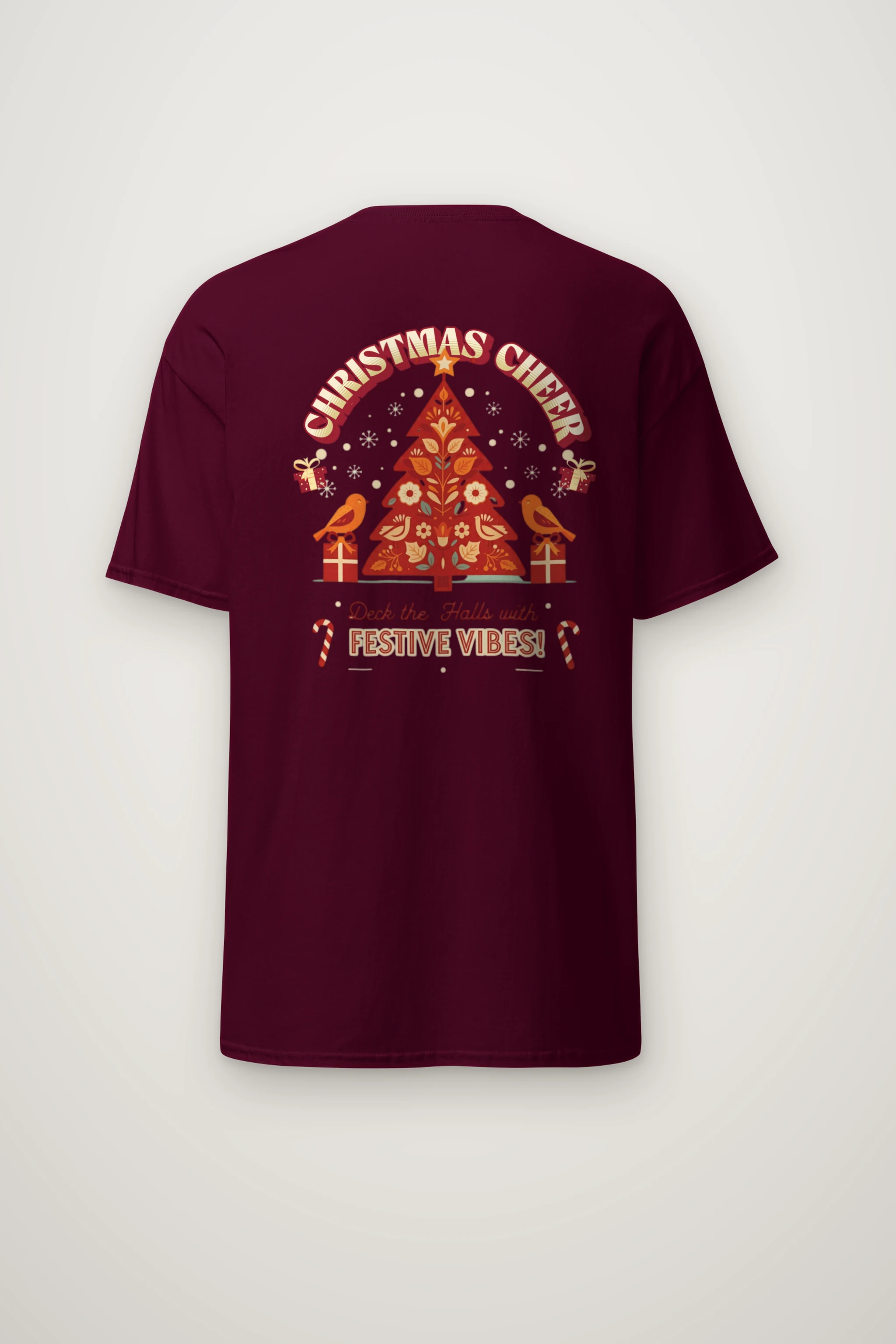 "Festive Vibes" Heavyweight Unisex Crewneck T-shirt