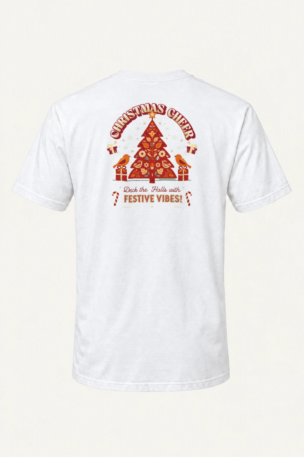 "Festive Vibes" Heavyweight Unisex Crewneck T-shirt | Gildan 5000
