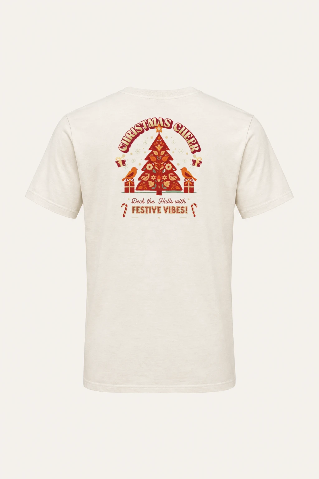 "Festive Vibes" Heavyweight Unisex Crewneck T-shirt | Gildan 5000