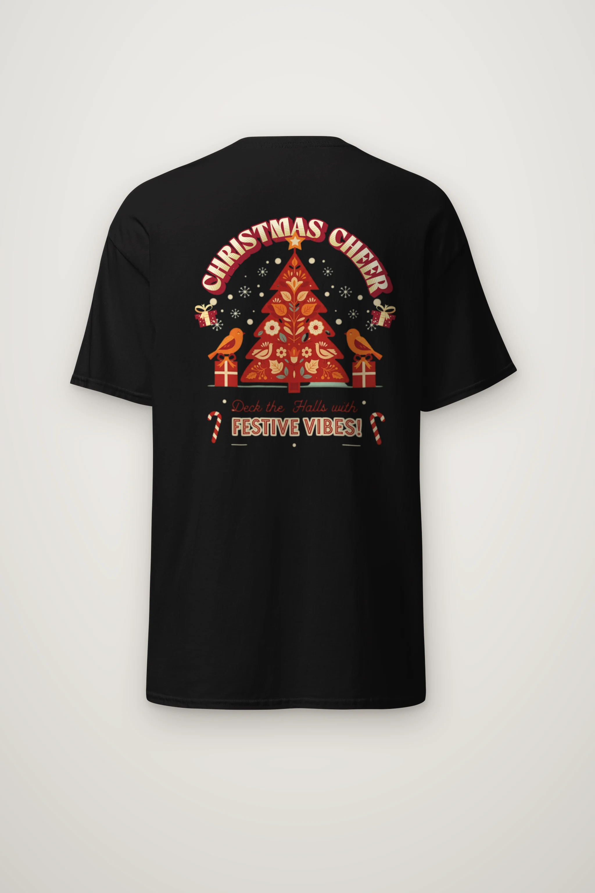 "Festive Vibes" Heavyweight Unisex Crewneck T-shirt