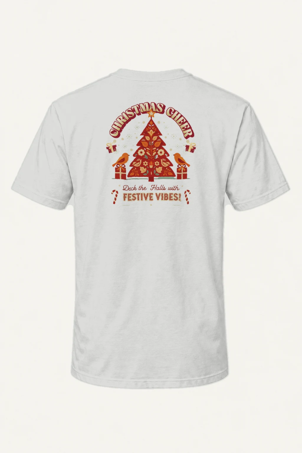 "Festive Vibes" Heavyweight Unisex Crewneck T-shirt | Gildan 5000