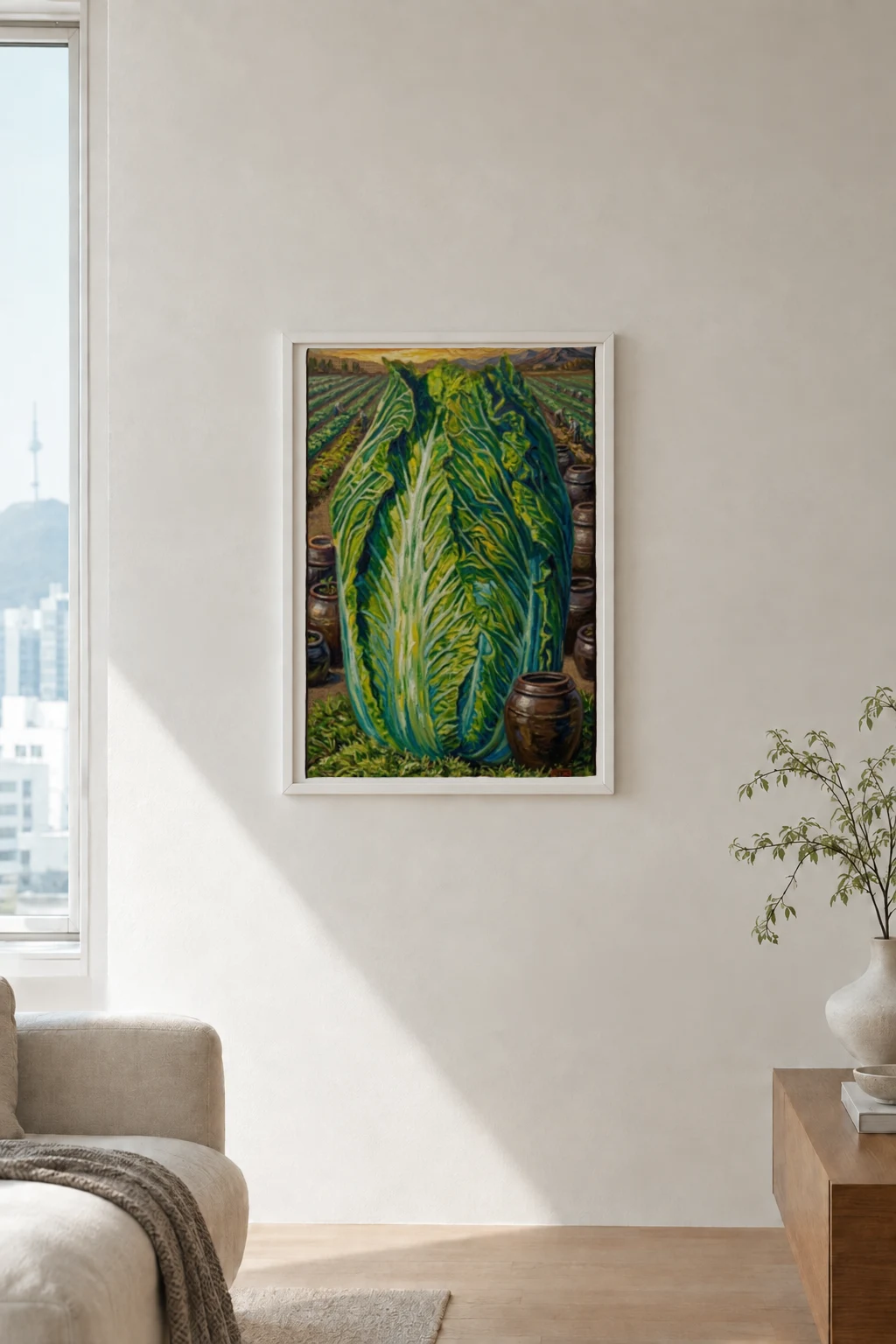 "Fieldgrown Cabbage" Premium Wooden Framed Poster