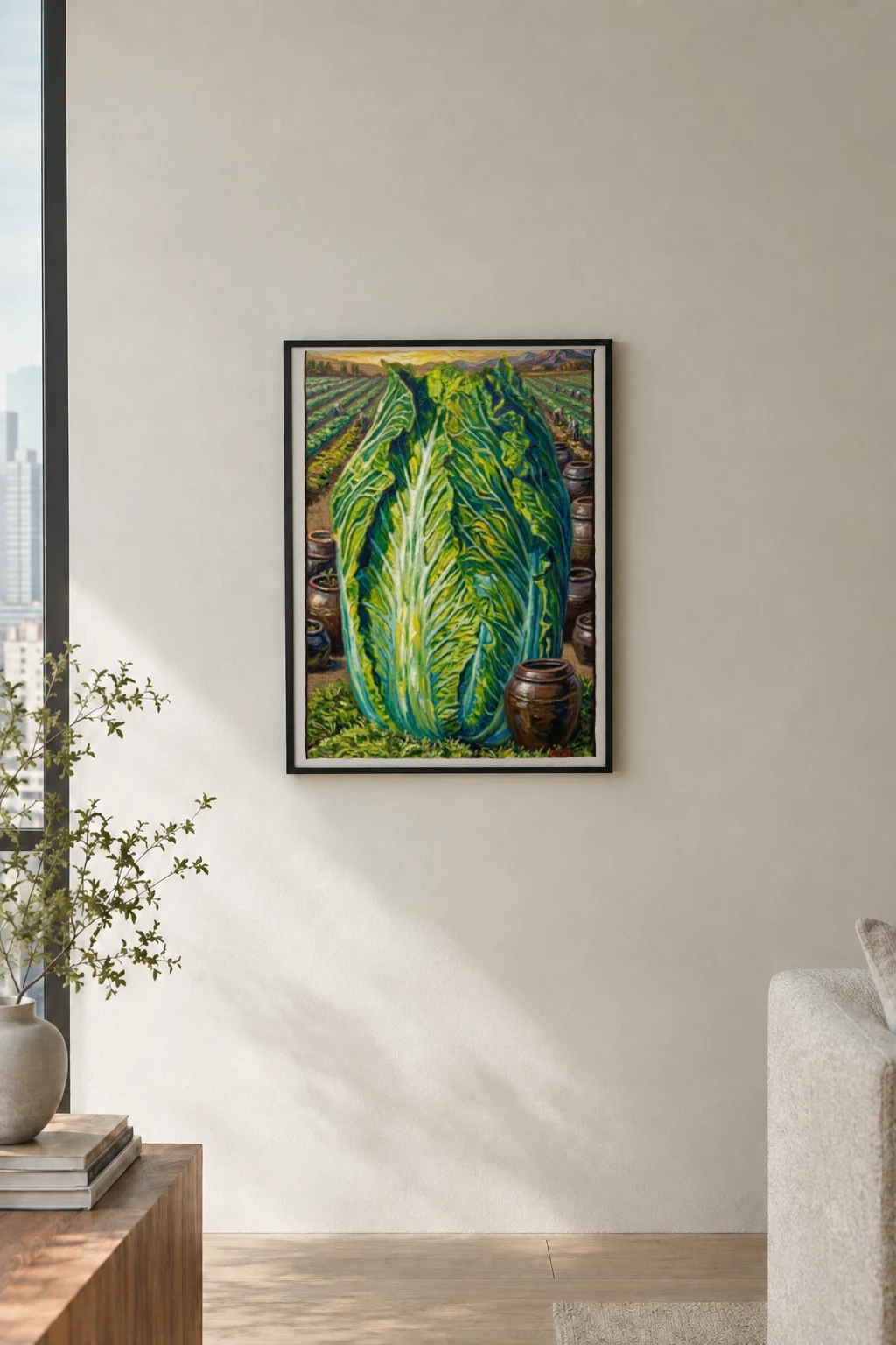 "Fieldgrown Cabbage" Premium Wooden Framed Poster