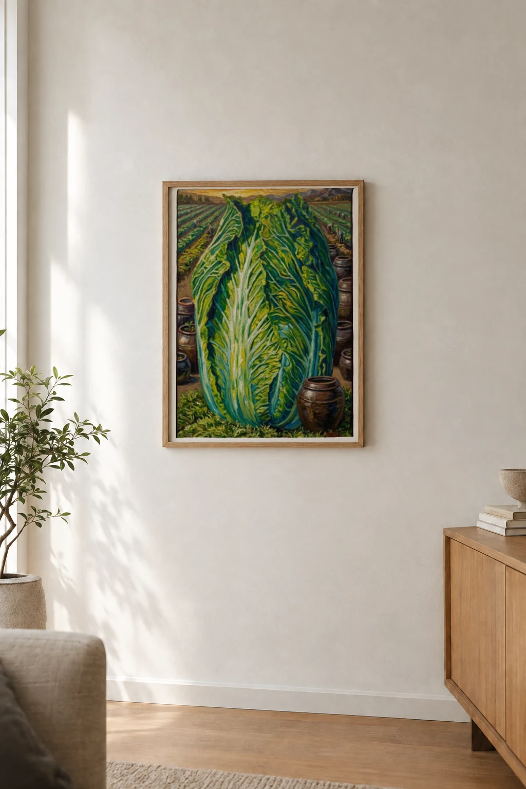 "Fieldgrown Cabbage" Premium Wooden Framed Poster