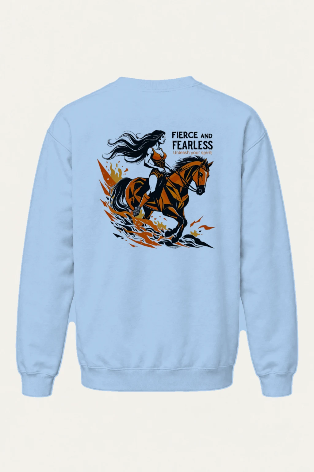 "Fierce And Fearless" Heavy Blend Unisex Crewneck Sweatshirt | Gildan 18000
