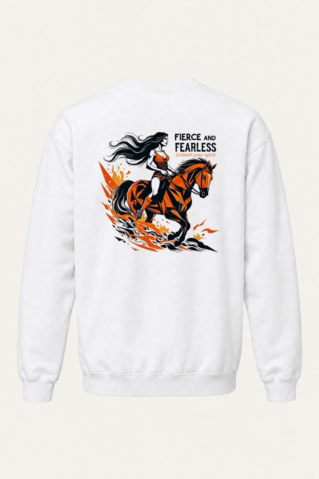 "Fierce And Fearless" Heavy Blend Unisex Crewneck Sweatshirt | Gildan 18000
