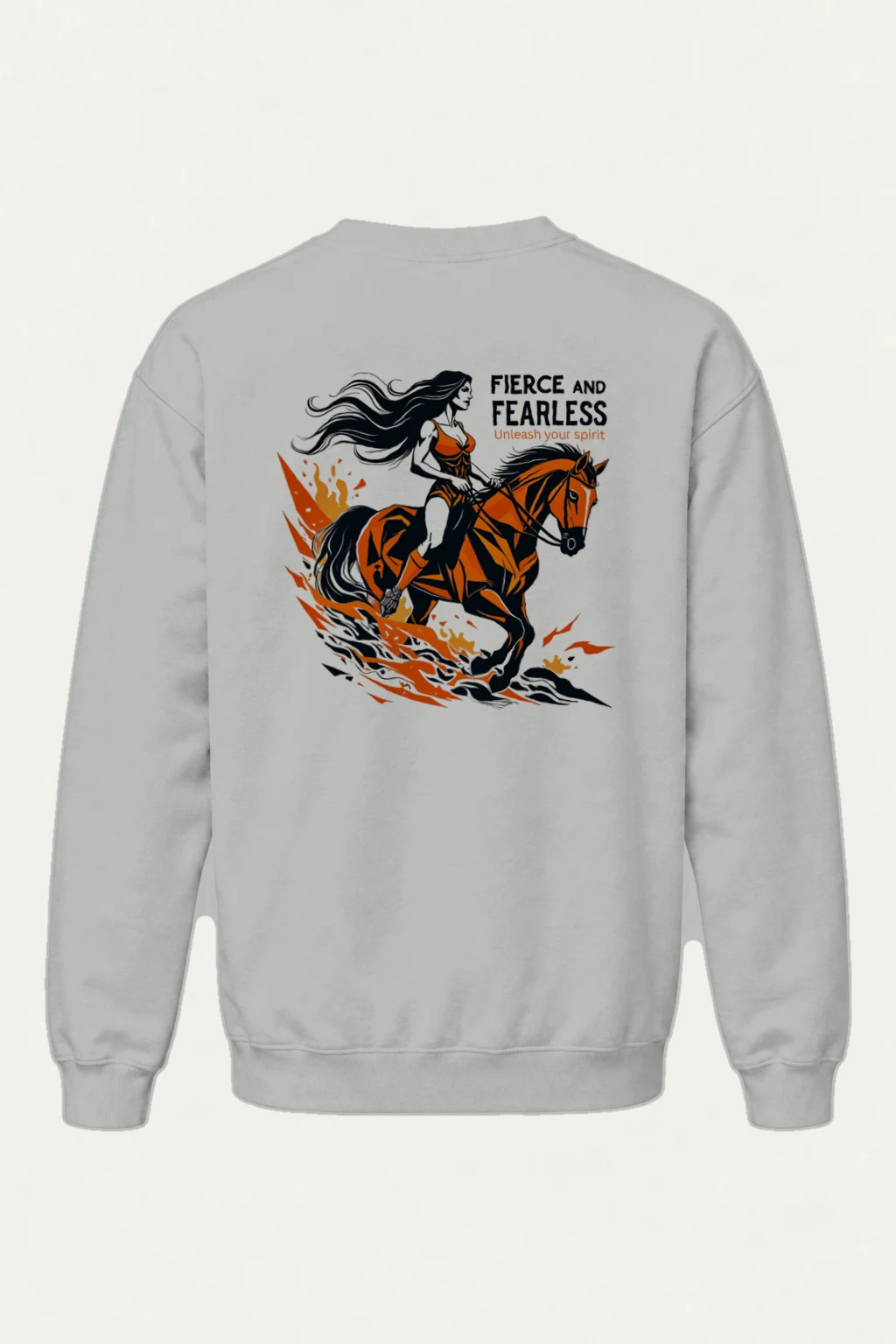 "Fierce And Fearless" Heavy Blend Unisex Crewneck Sweatshirt | Gildan 18000
