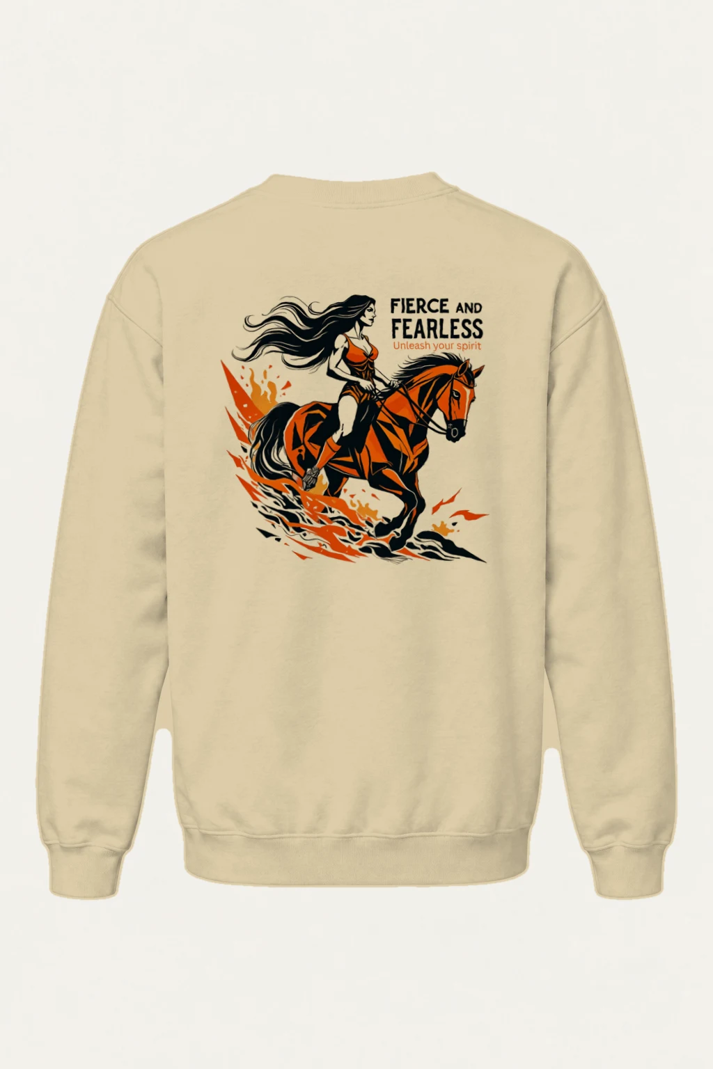 "Fierce And Fearless" Heavy Blend Unisex Crewneck Sweatshirt | Gildan 18000