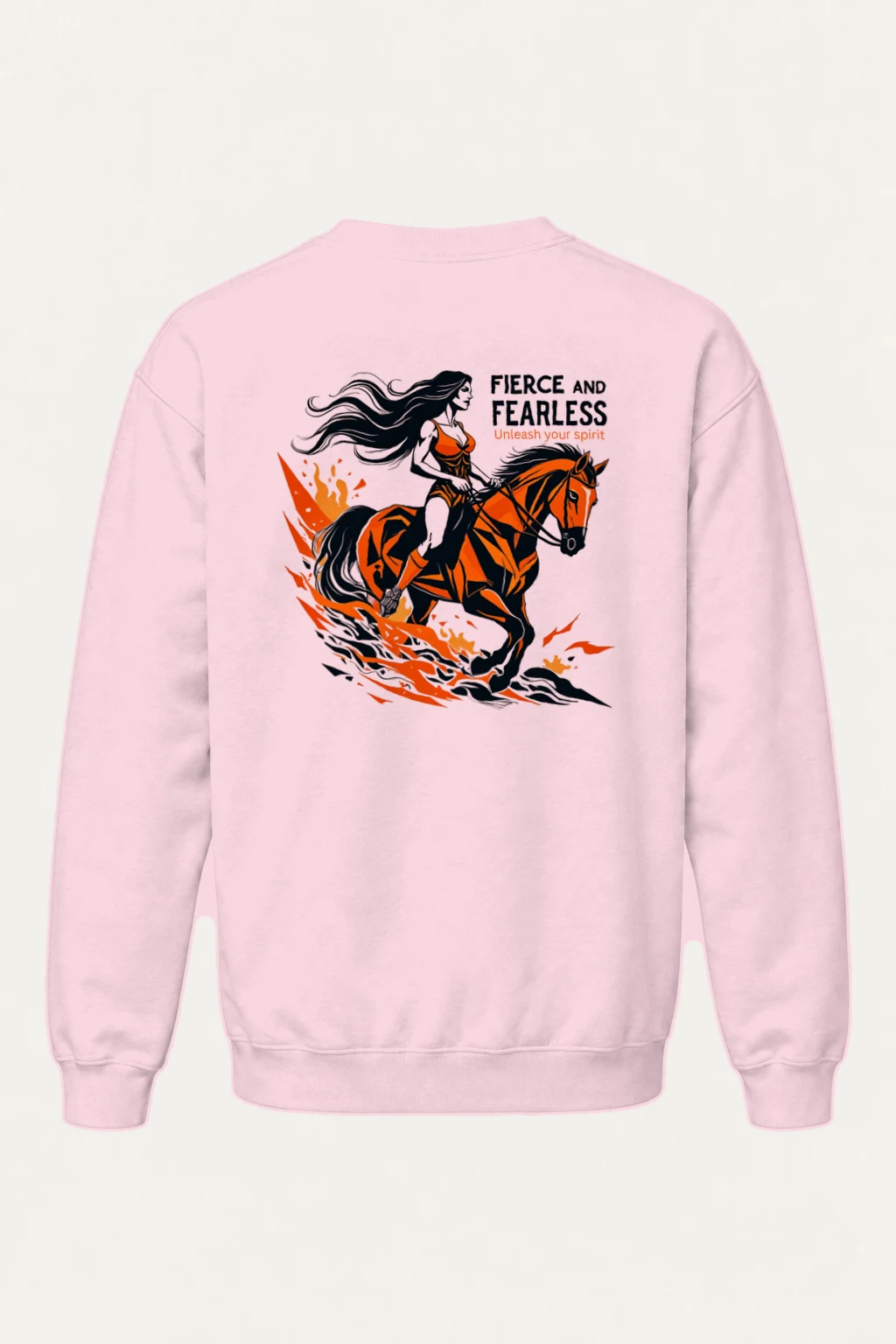 "Fierce And Fearless" Heavy Blend Unisex Crewneck Sweatshirt | Gildan 18000