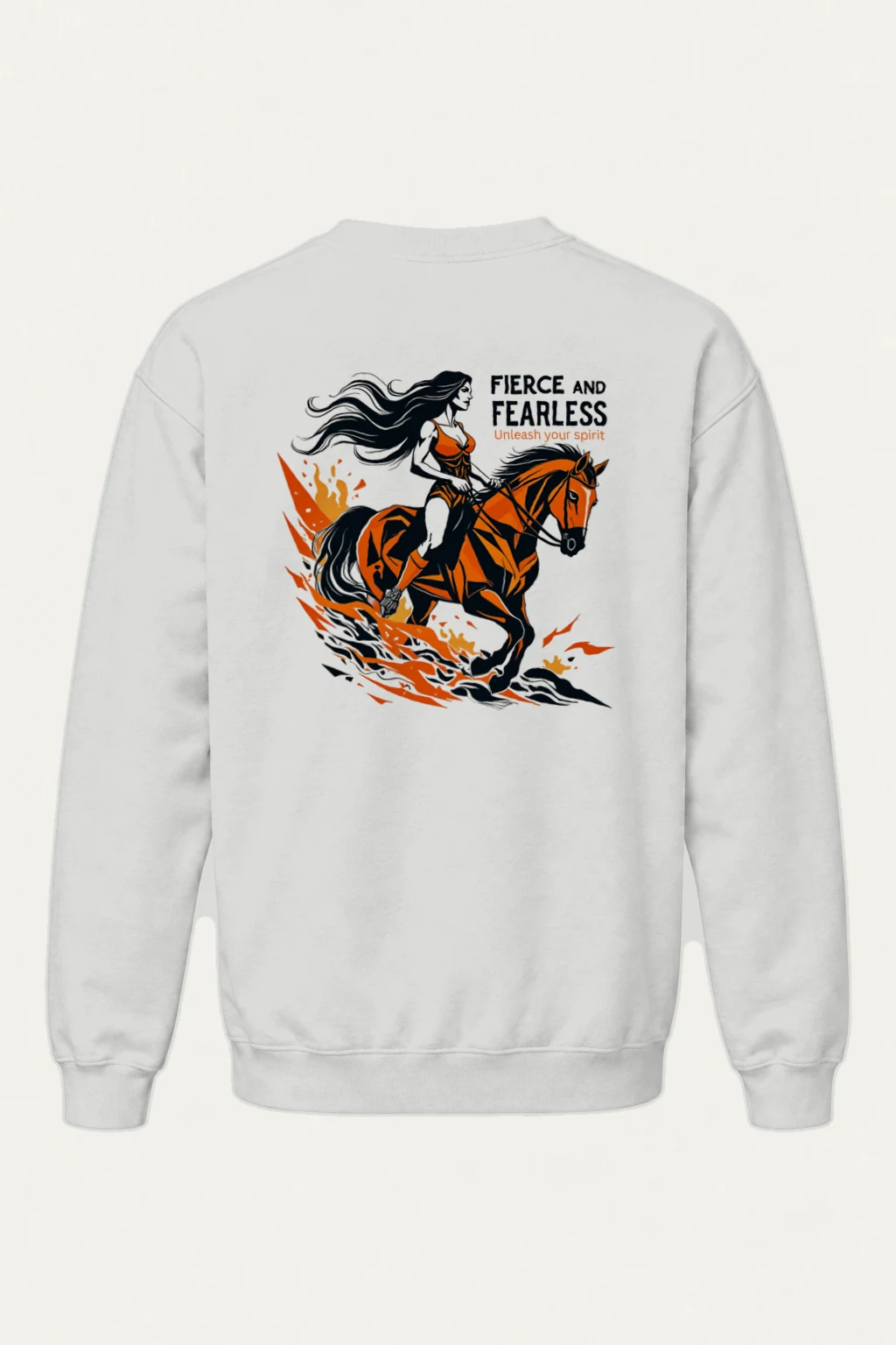 "Fierce And Fearless" Heavy Blend Unisex Crewneck Sweatshirt | Gildan 18000