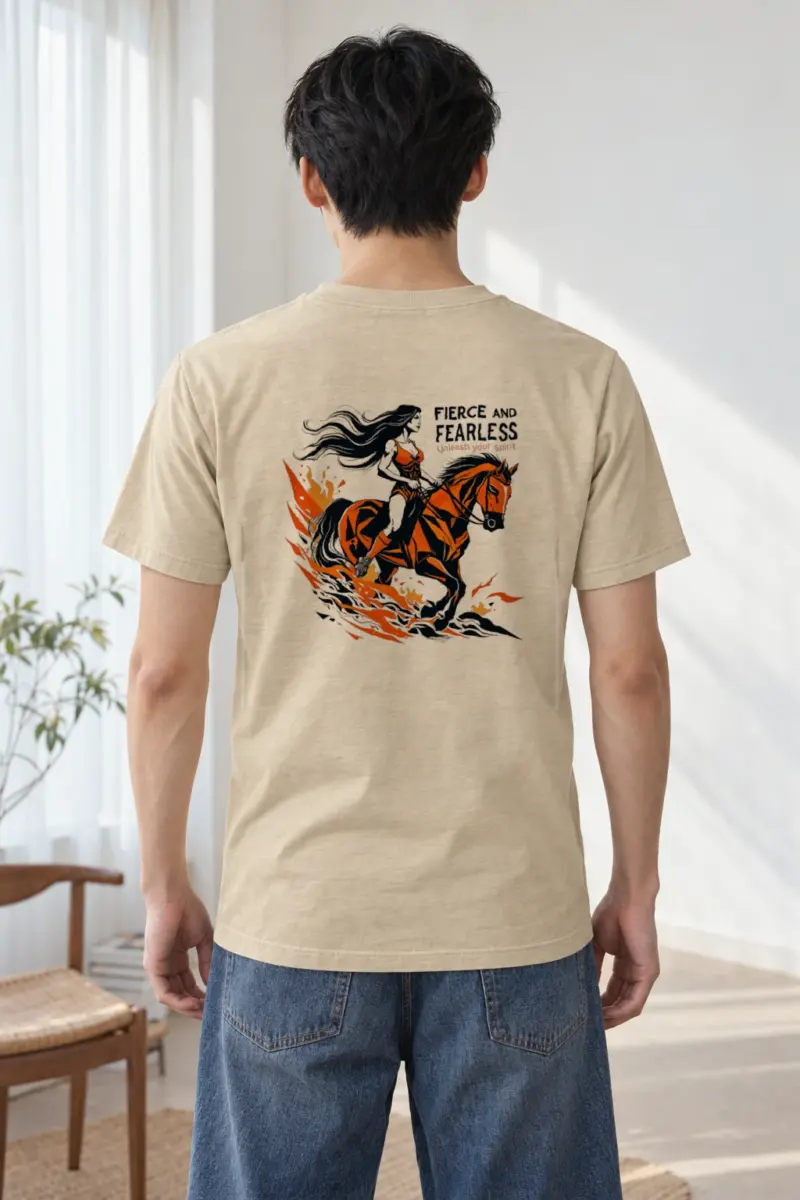 "Fierce And Fearless" Heavyweight Unisex Crewneck T-shirt