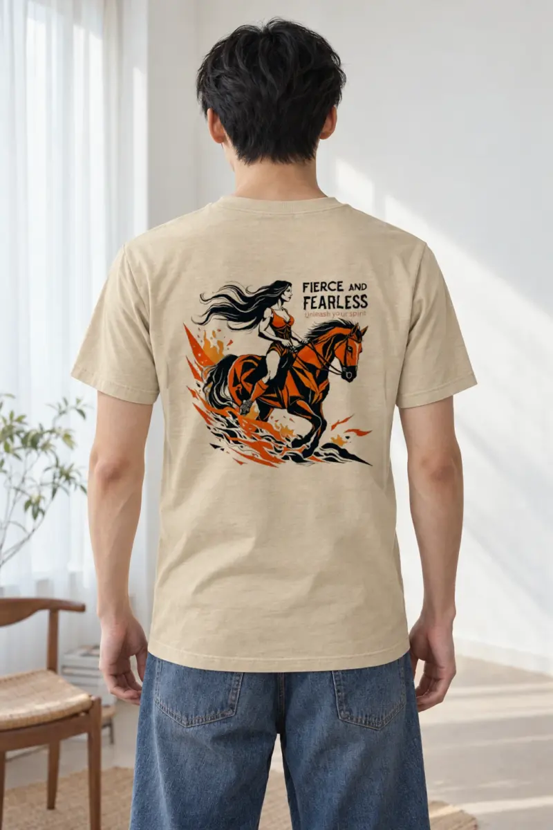 "Fierce And Fearless" Heavyweight Unisex Crewneck T-shirt