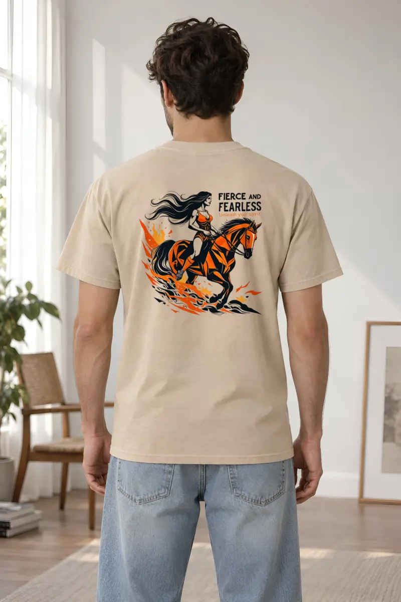 "Fierce And Fearless" Heavyweight Unisex Crewneck T-shirt