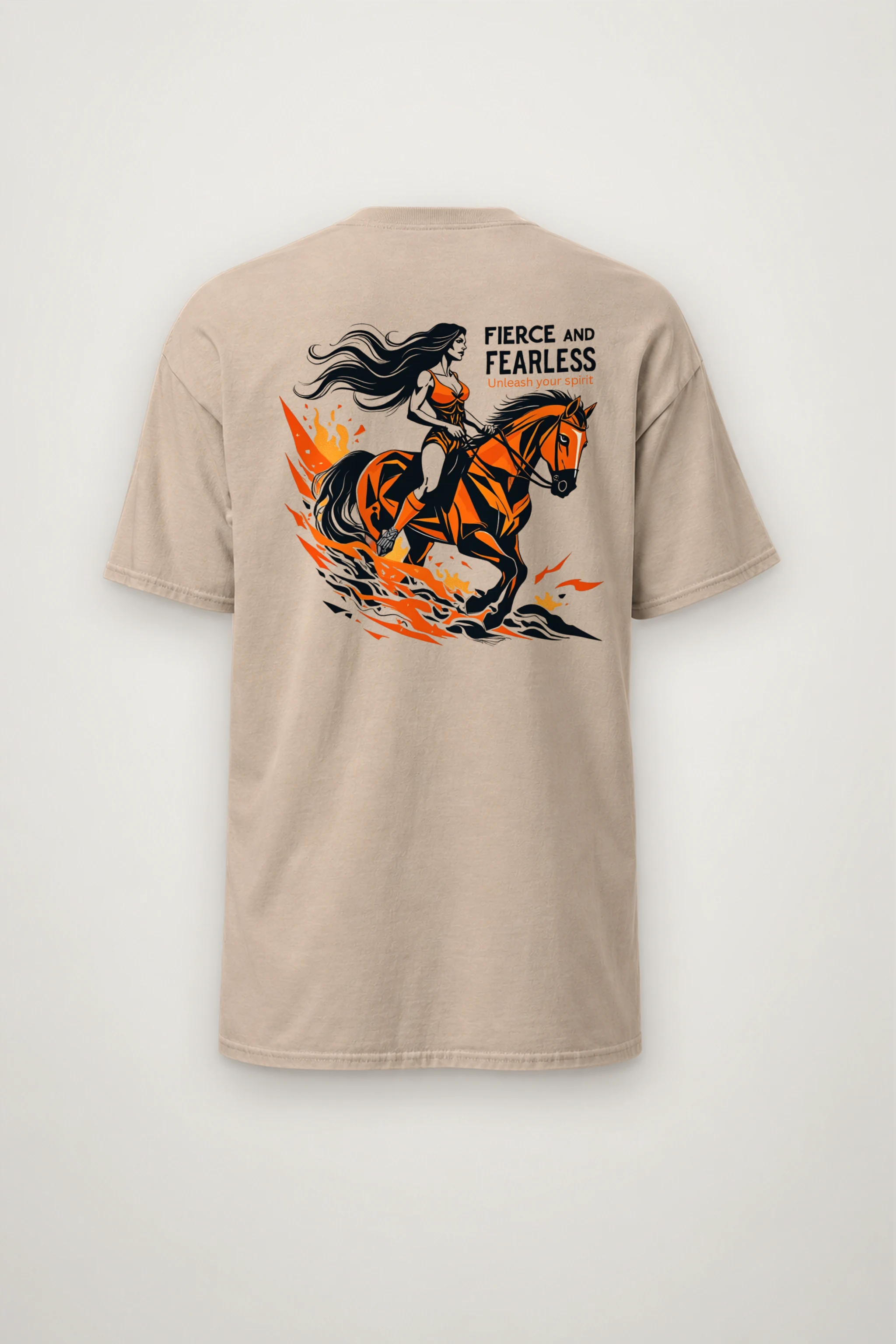"Fierce And Fearless" Heavyweight Unisex Crewneck T-shirt