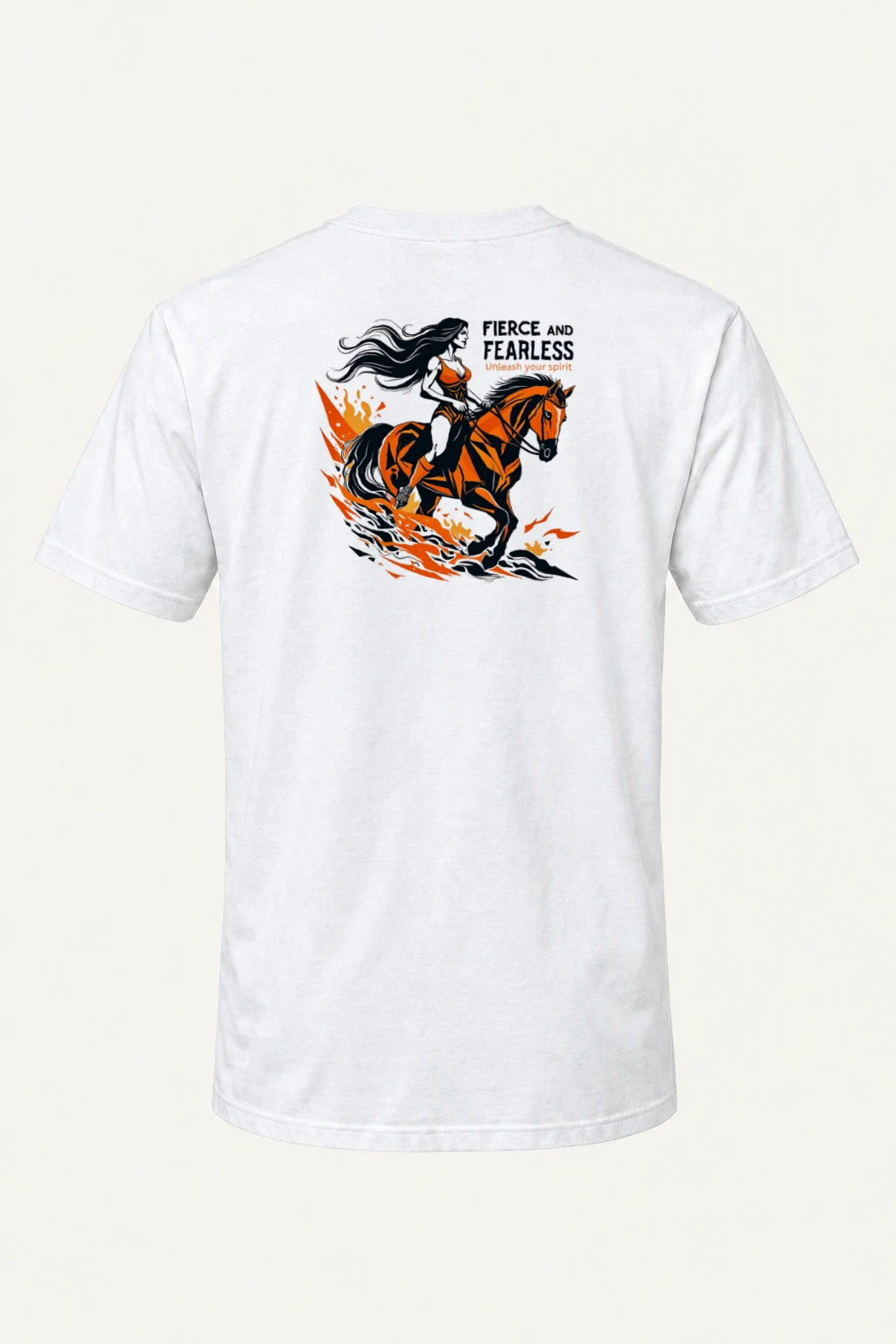 "Fierce And Fearless" Heavyweight Unisex Crewneck T-shirt | Gildan 5000