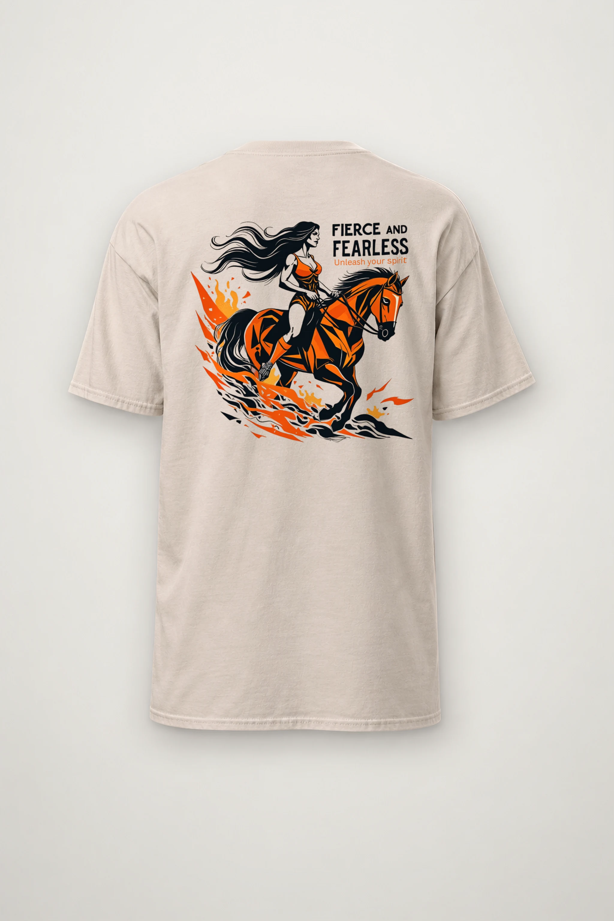 "Fierce And Fearless" Heavyweight Unisex Crewneck T-shirt