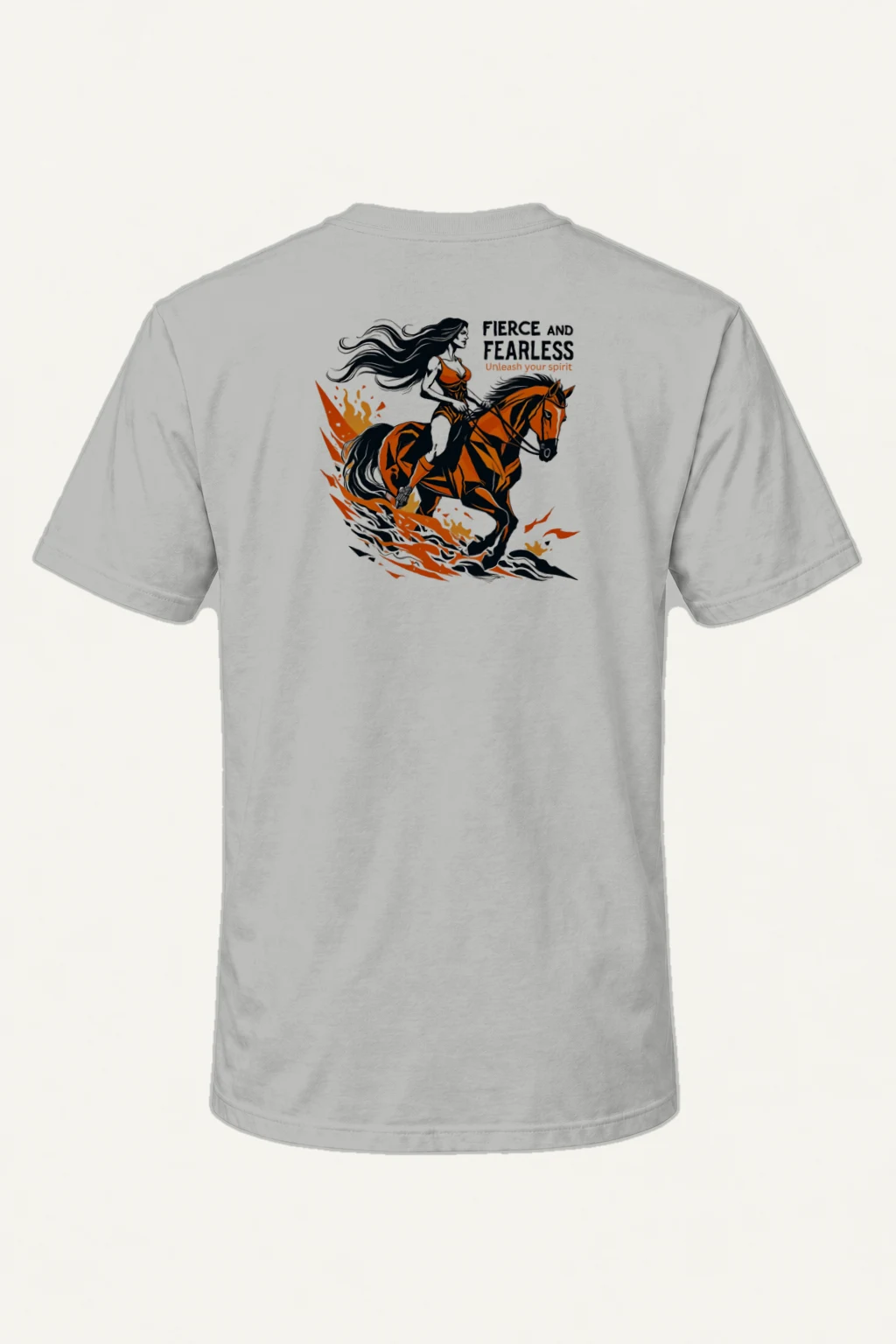 "Fierce And Fearless" Heavyweight Unisex Crewneck T-shirt | Gildan 5000