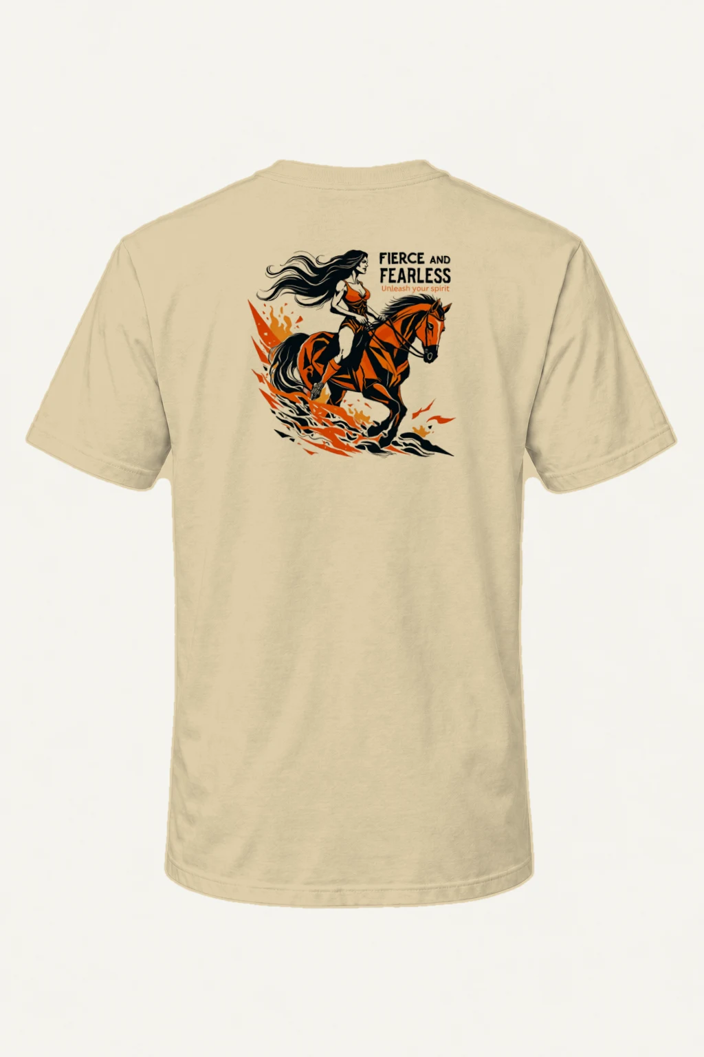 "Fierce And Fearless" Heavyweight Unisex Crewneck T-shirt | Gildan 5000