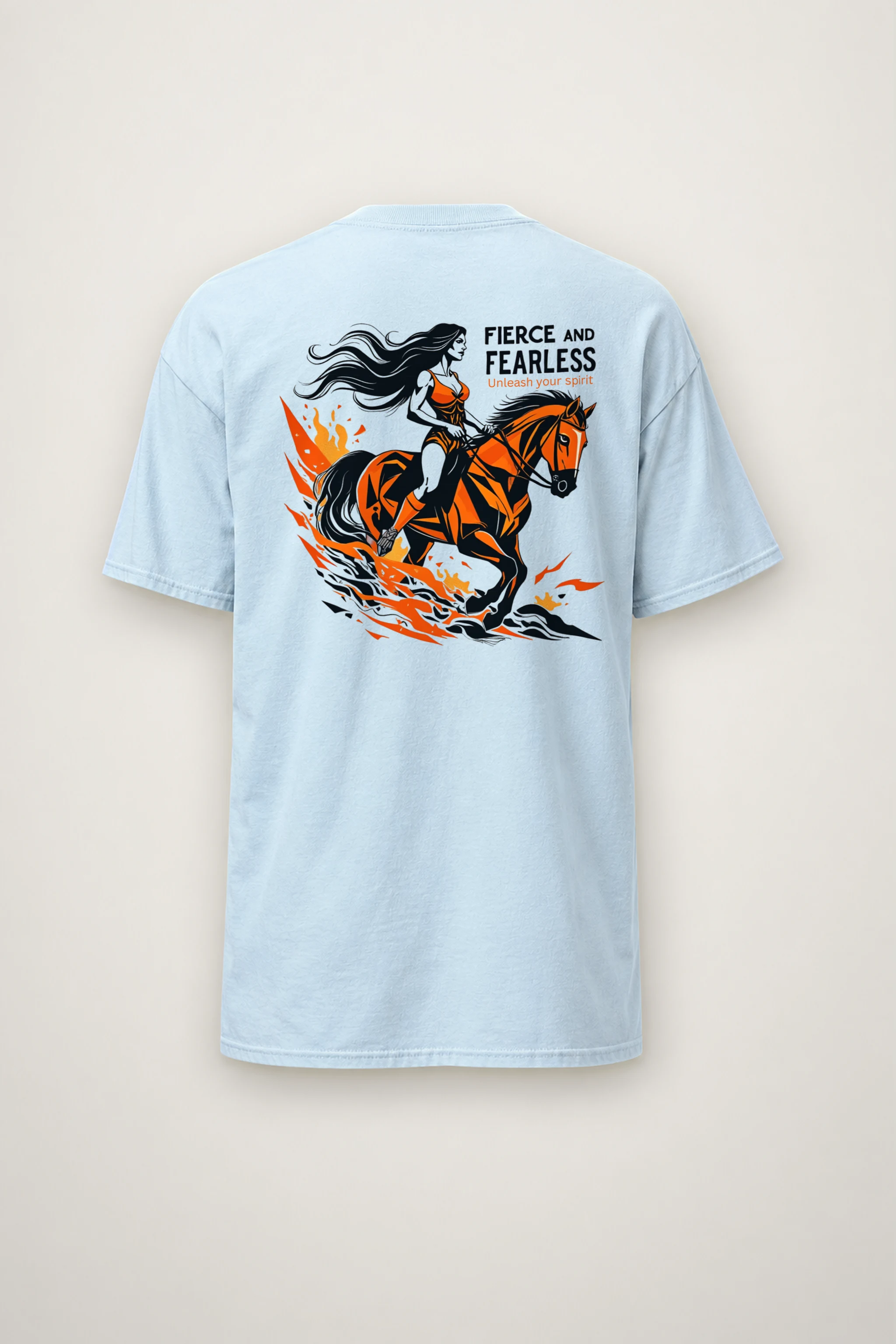 "Fierce And Fearless" Heavyweight Unisex Crewneck T-shirt