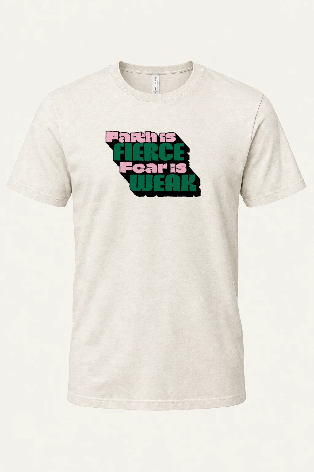 "Fierce Fears Weak" Heavyweight Unisex Crewneck T-shirt | Gildan 5000