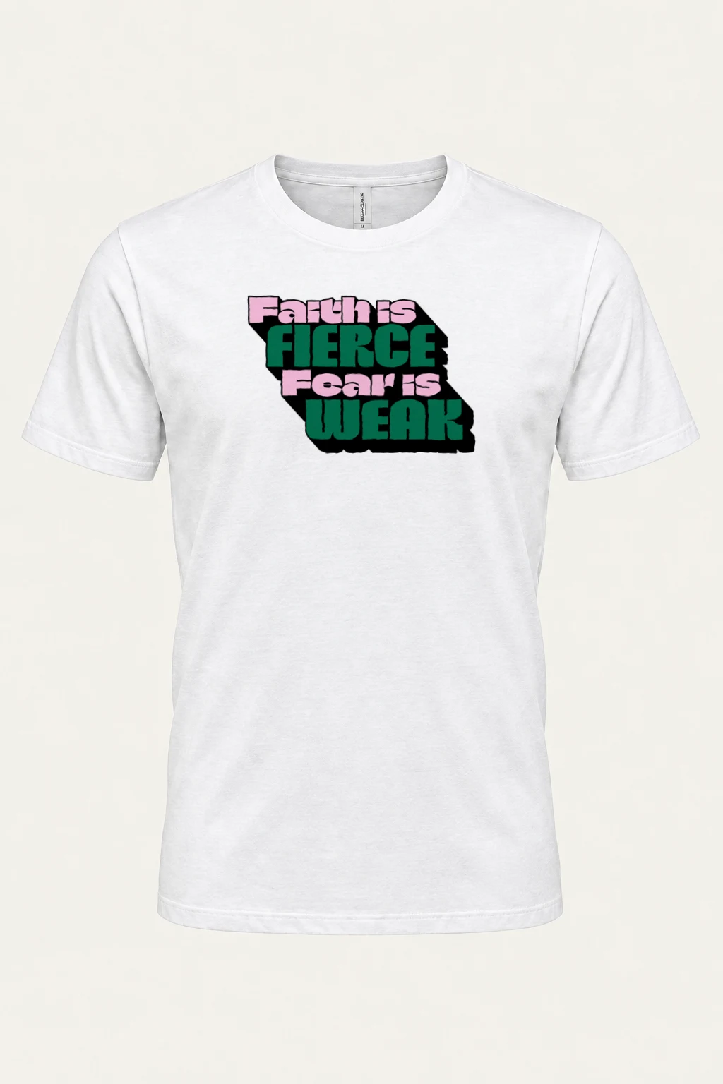 "Fierce Fears Weak" Heavyweight Unisex Crewneck T-shirt | Gildan 5000