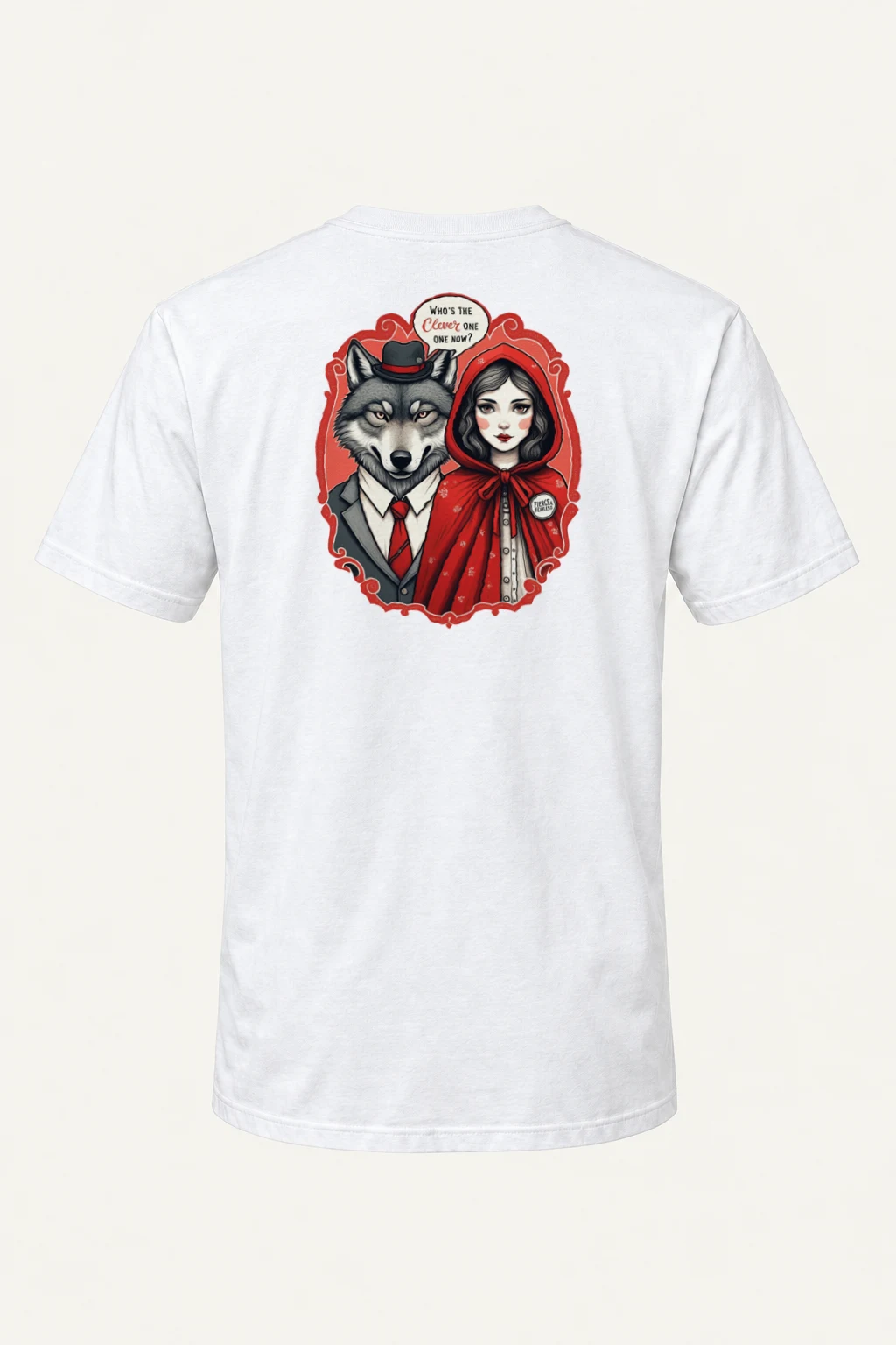 "Fierce Femme Wolf" Heavyweight Unisex Crewneck T-shirt | Gildan 5000