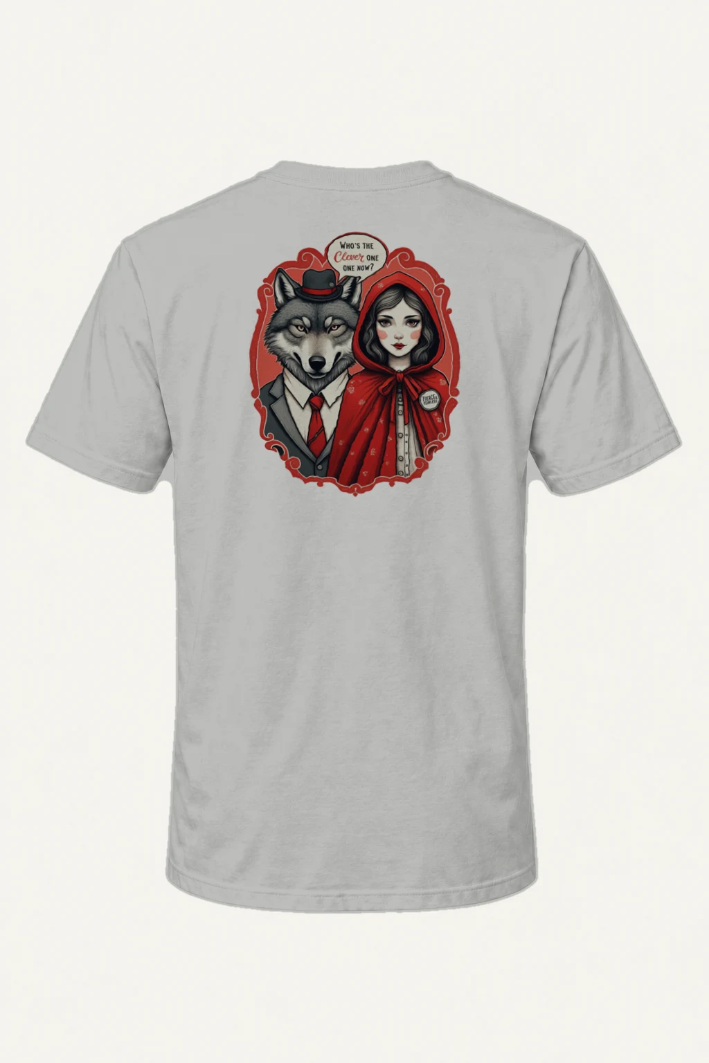 "Fierce Femme Wolf" Heavyweight Unisex Crewneck T-shirt | Gildan 5000