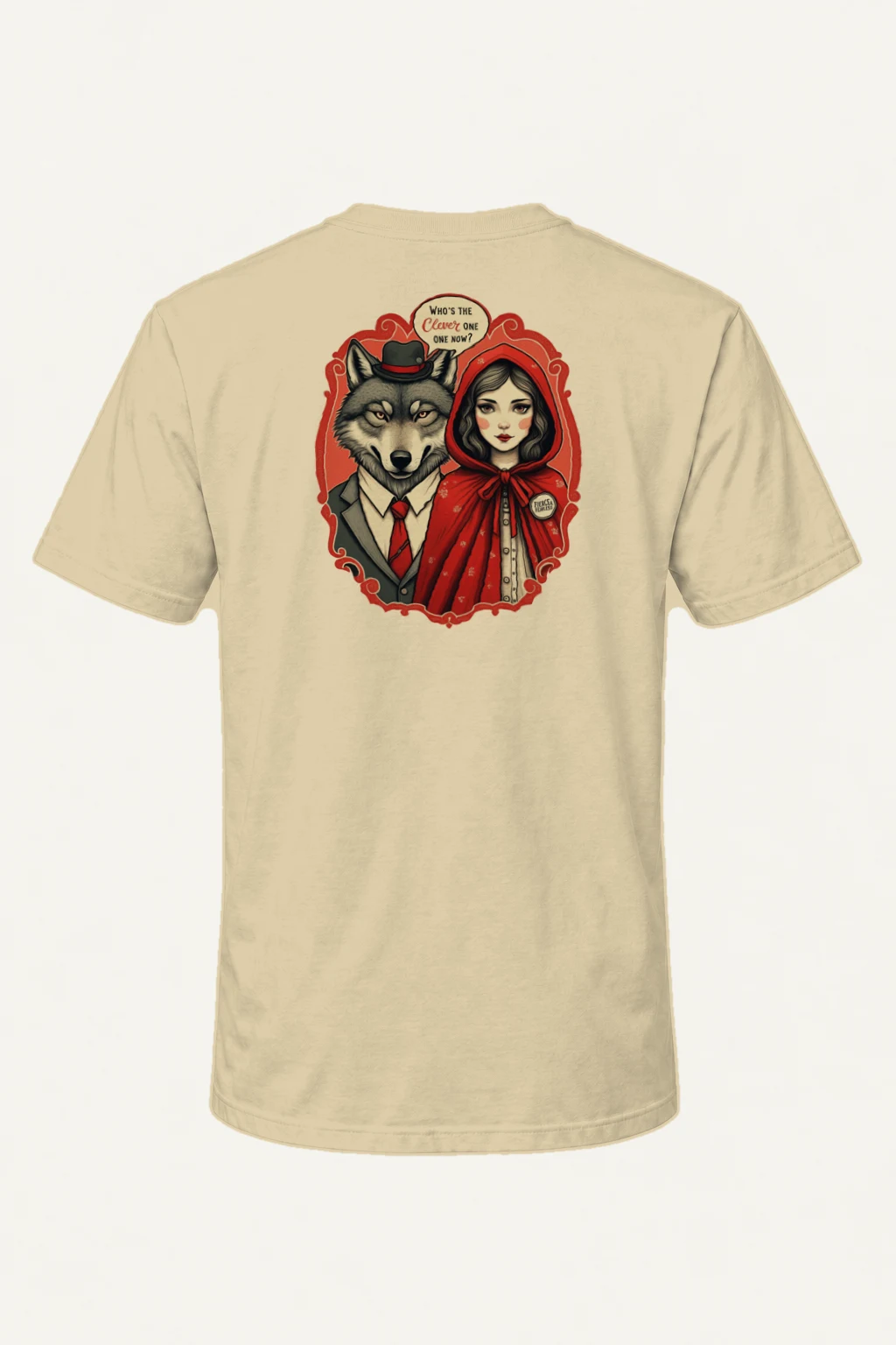 "Fierce Femme Wolf" Heavyweight Unisex Crewneck T-shirt | Gildan 5000
