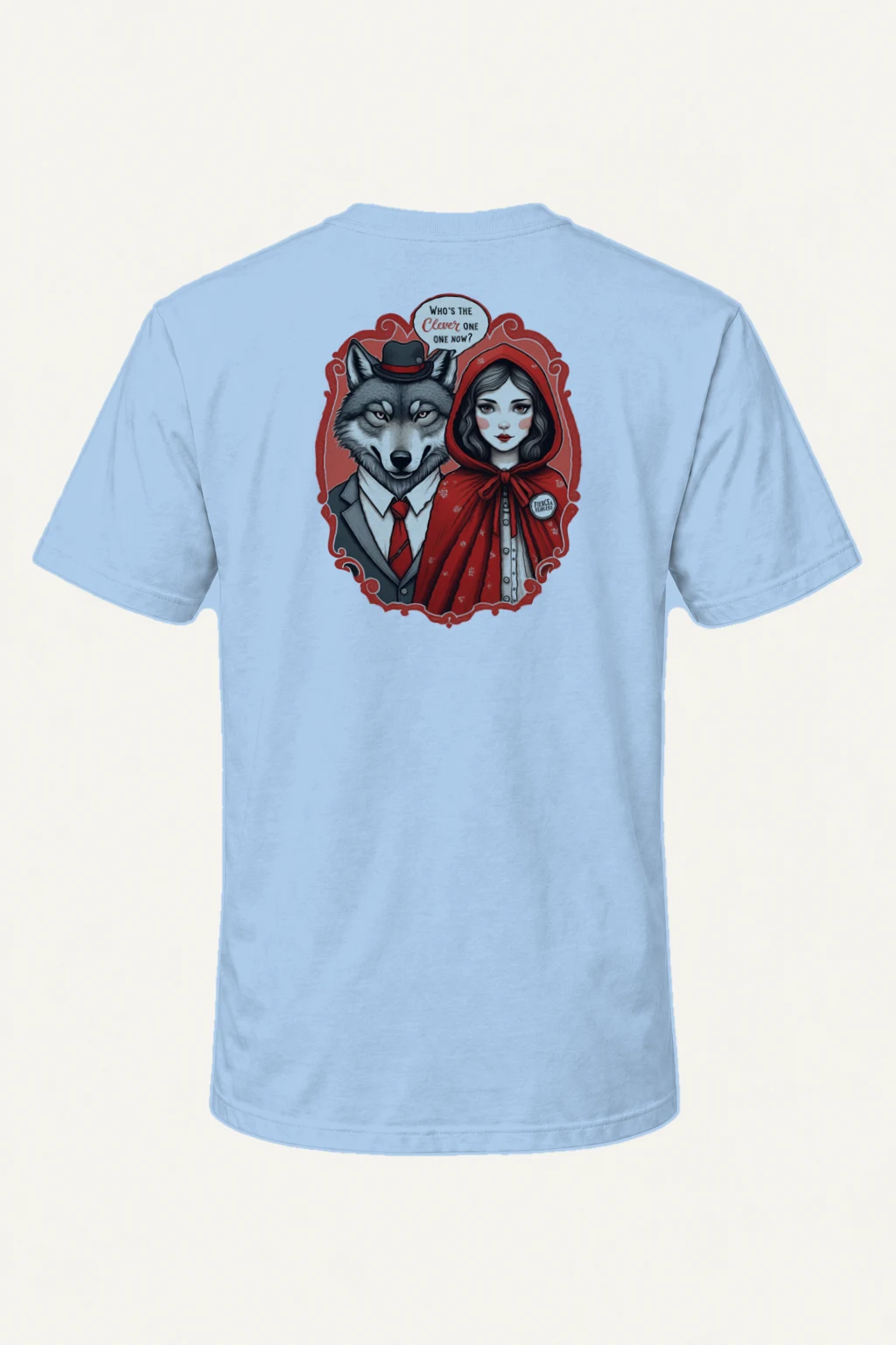 "Fierce Femme Wolf" Heavyweight Unisex Crewneck T-shirt | Gildan 5000