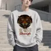 "Fierce Tiger Strength" Heavy Blend Unisex Crewneck Sweatshirt | Gildan 18000