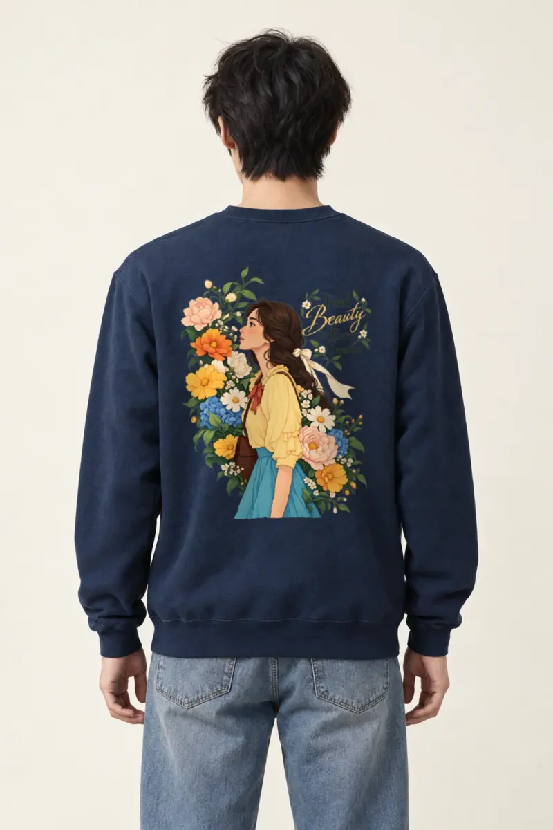 "Find Beauty in Every Season" Heavy Blend Unisex Crewneck Sweatshirt | Gildan 18000