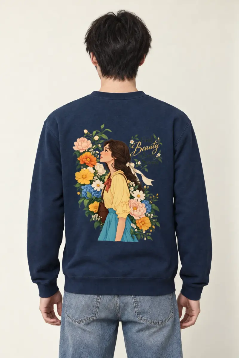 "Find Beauty in Every Season" Heavy Blend Unisex Crewneck Sweatshirt