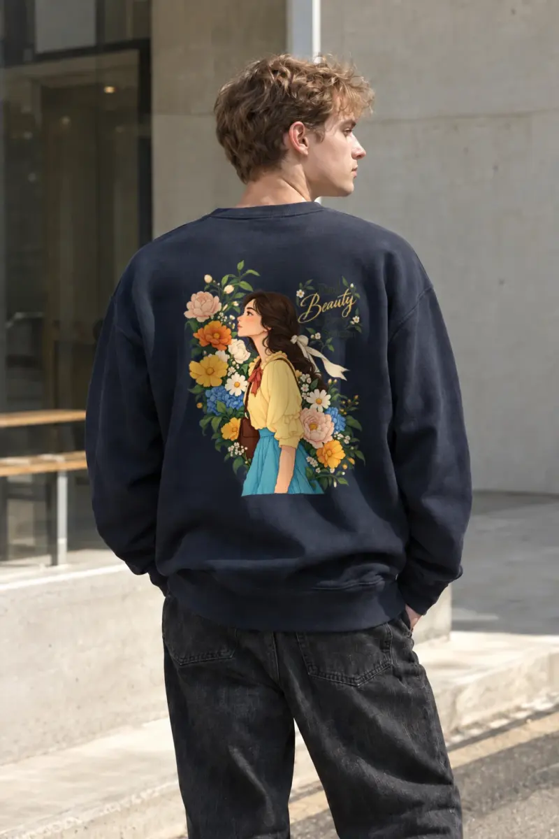 "Find Beauty in Every Season" Heavy Blend Unisex Crewneck Sweatshirt | Gildan 18000