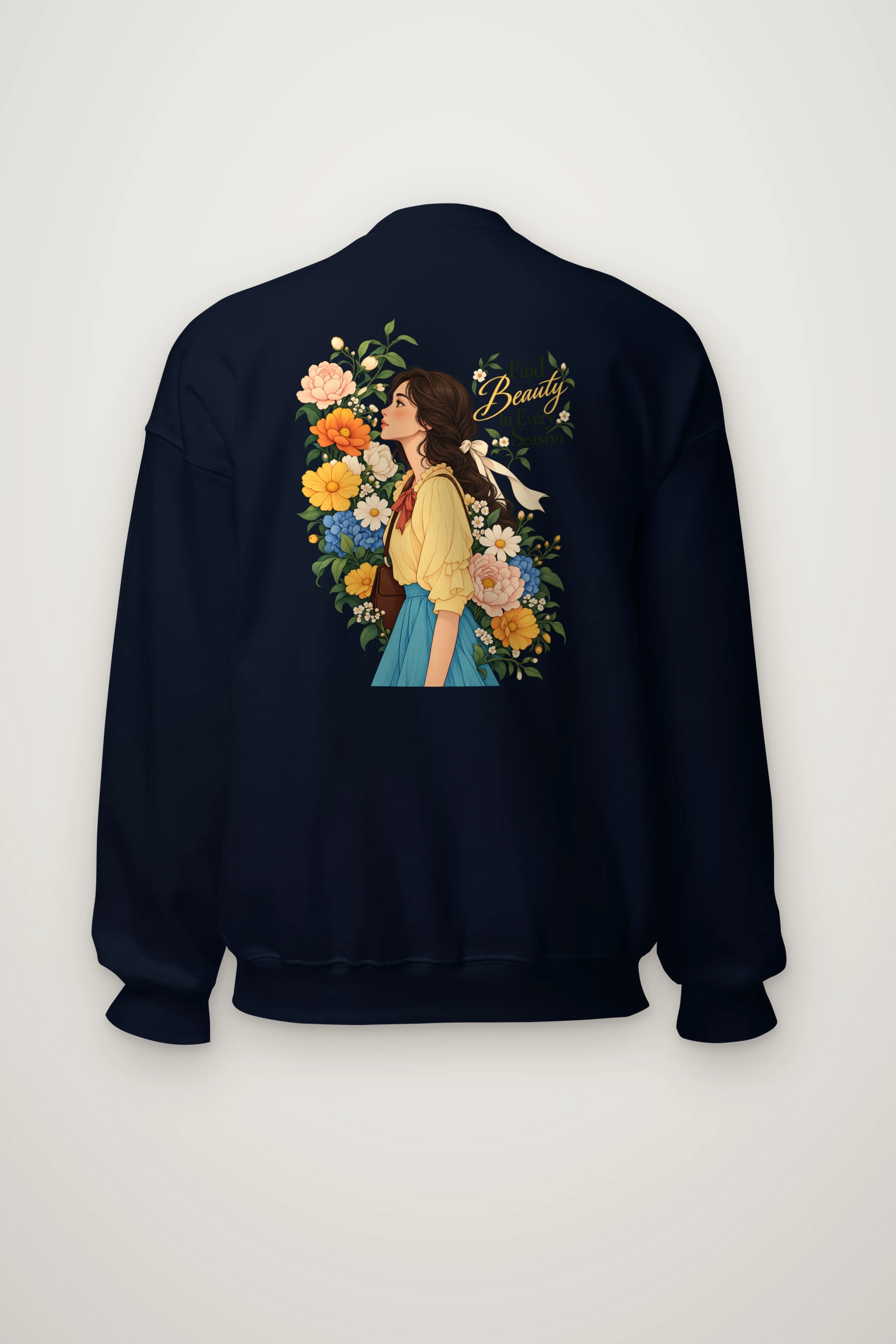 "Find Beauty in Every Season" Heavy Blend Unisex Crewneck Sweatshirt
