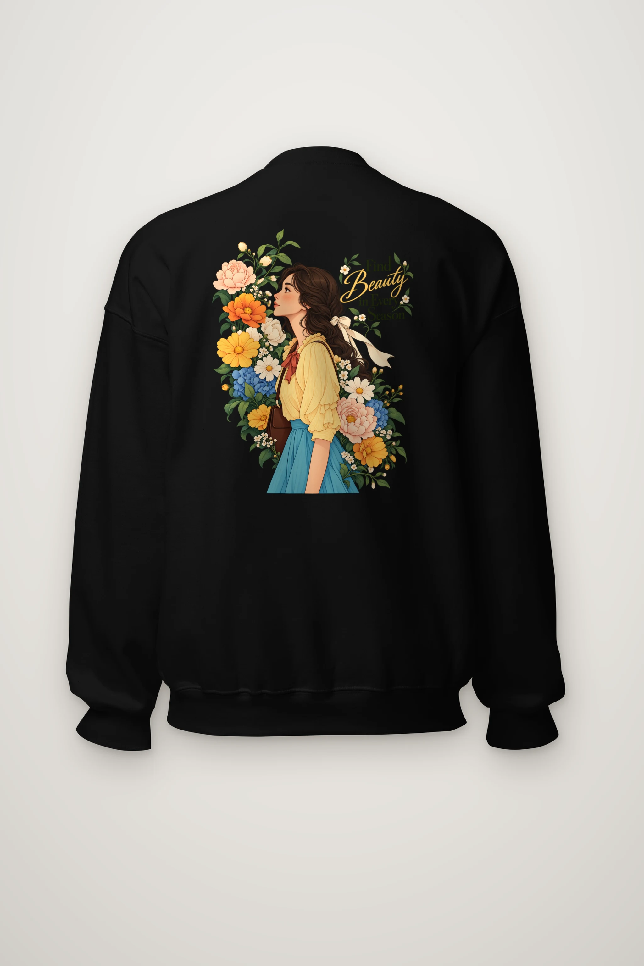 "Find Beauty in Every Season" Heavy Blend Unisex Crewneck Sweatshirt