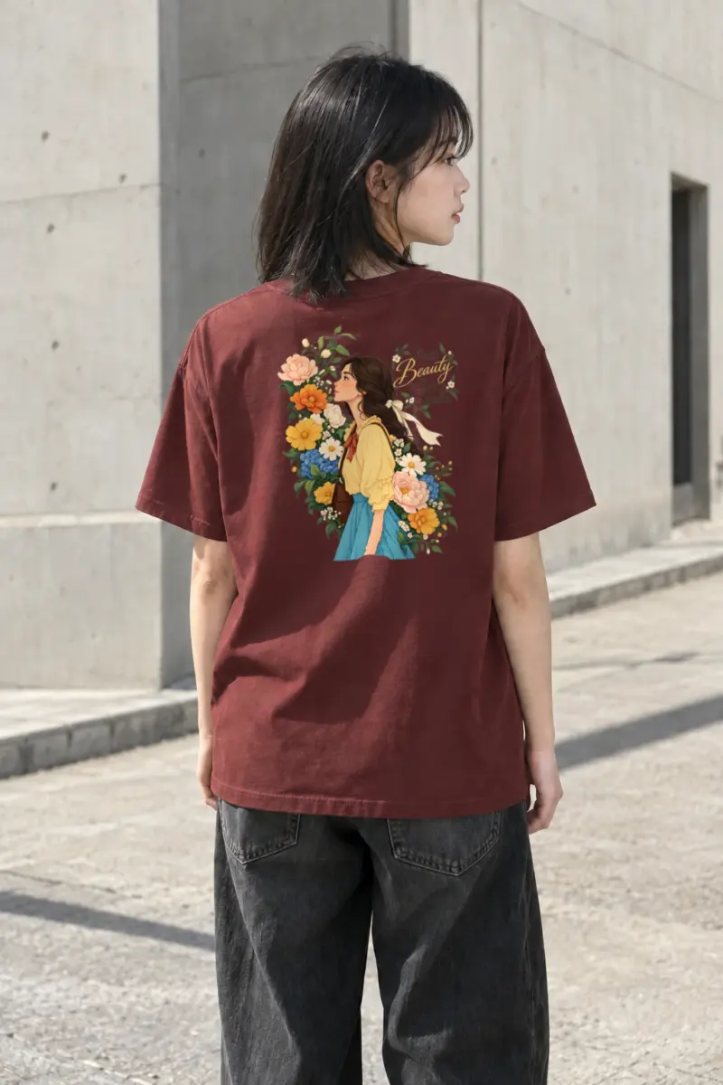 "Find Beauty in Every Season" Heavyweight Unisex Crewneck T-shirt | Gildan 5000