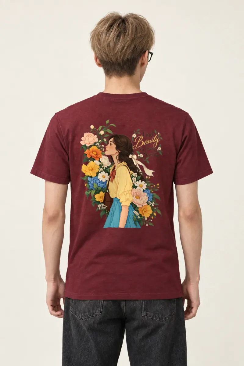 "Find Beauty in Every Season" Heavyweight Unisex Crewneck T-shirt | Gildan 5000