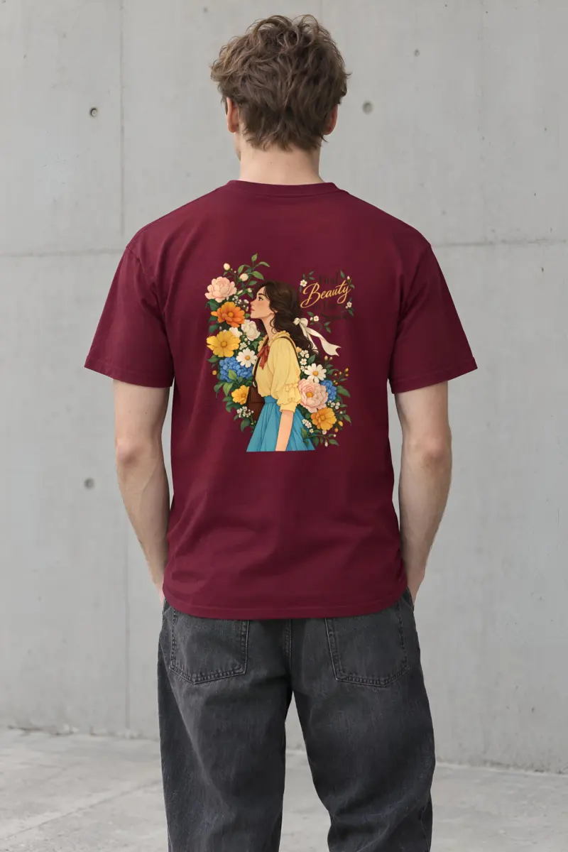 "Find Beauty in Every Season" Heavyweight Unisex Crewneck T-shirt