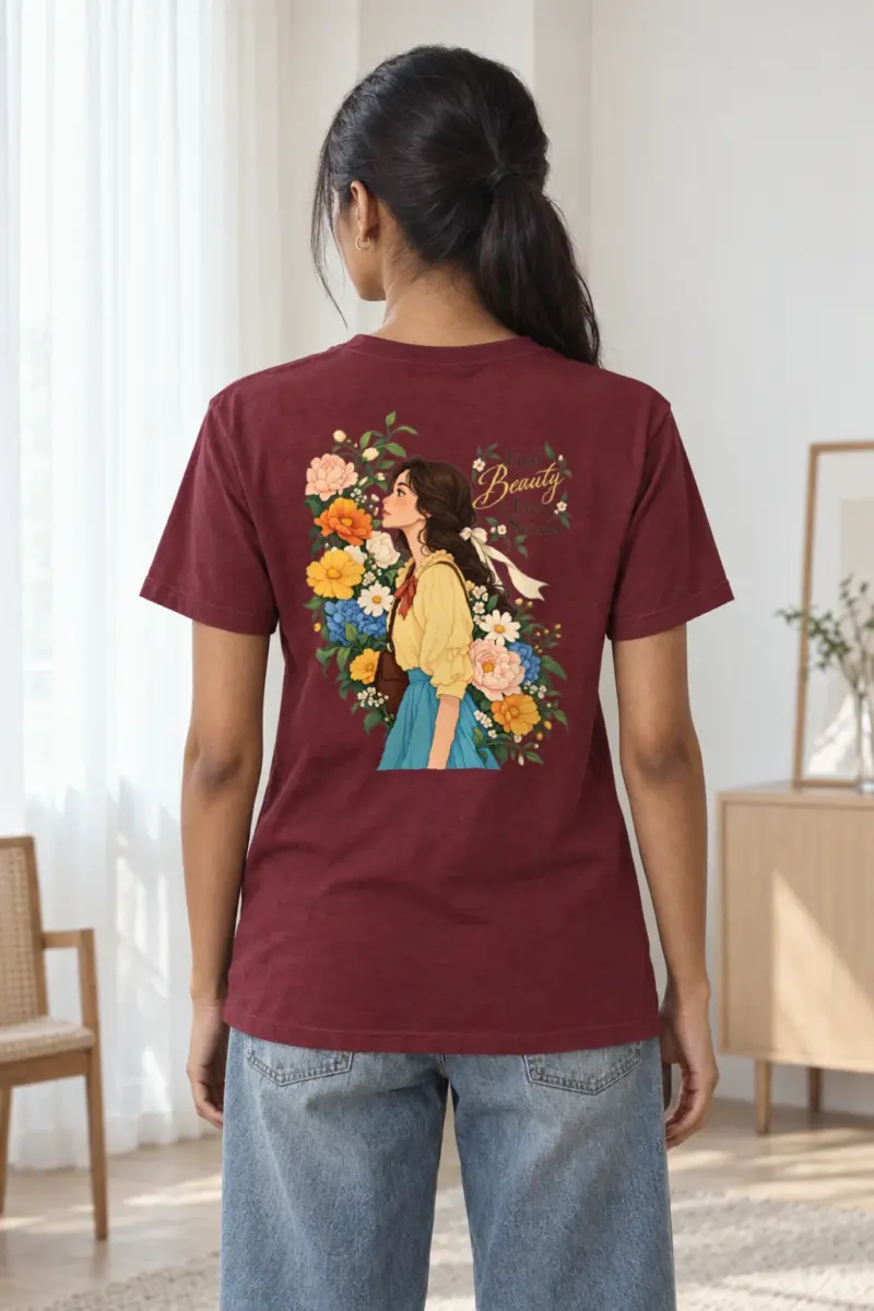 "Find Beauty in Every Season" Heavyweight Unisex Crewneck T-shirt | Gildan 5000