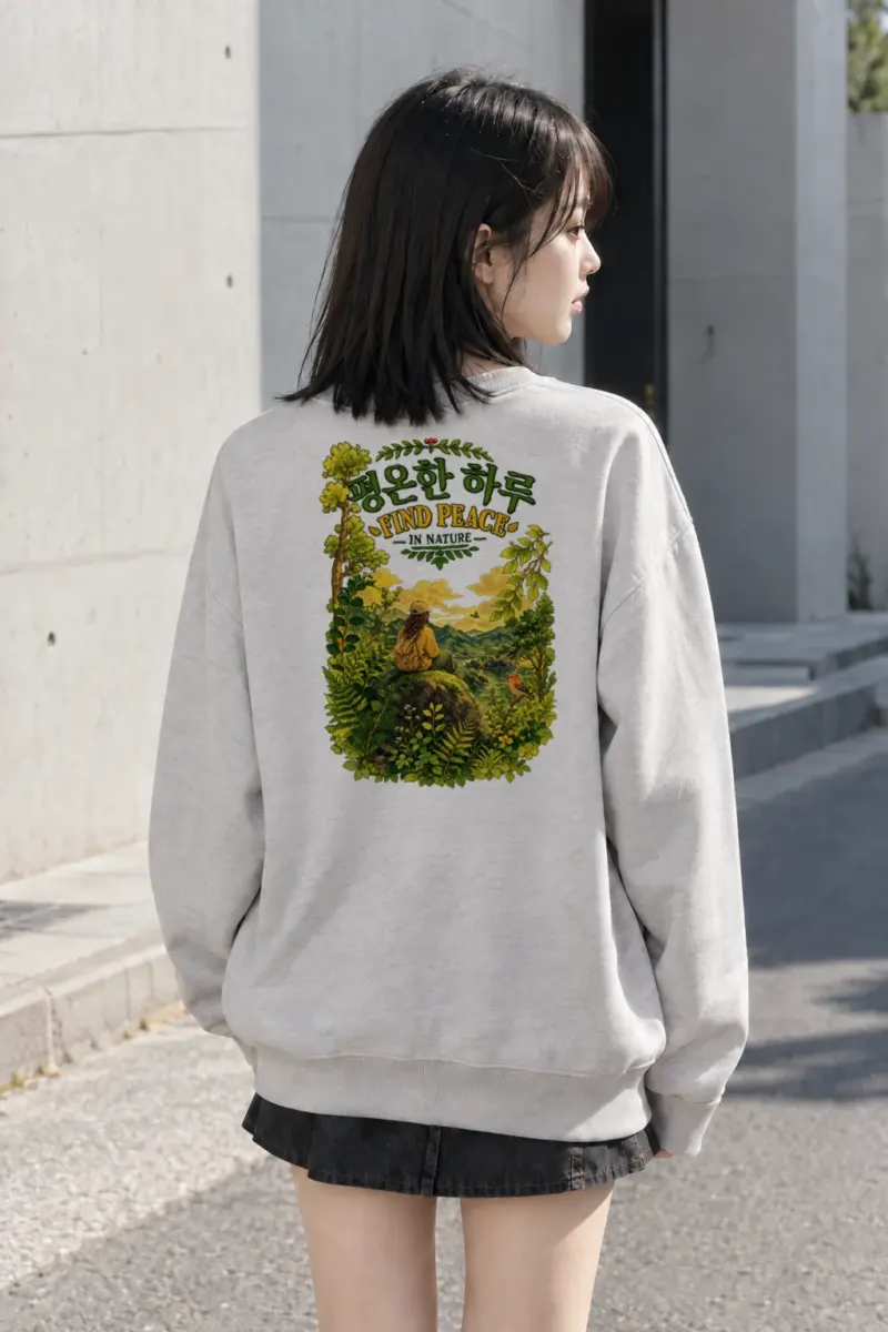 "Find Peace In Nature" Heavy Blend Unisex Crewneck Sweatshirt | Gildan 18000