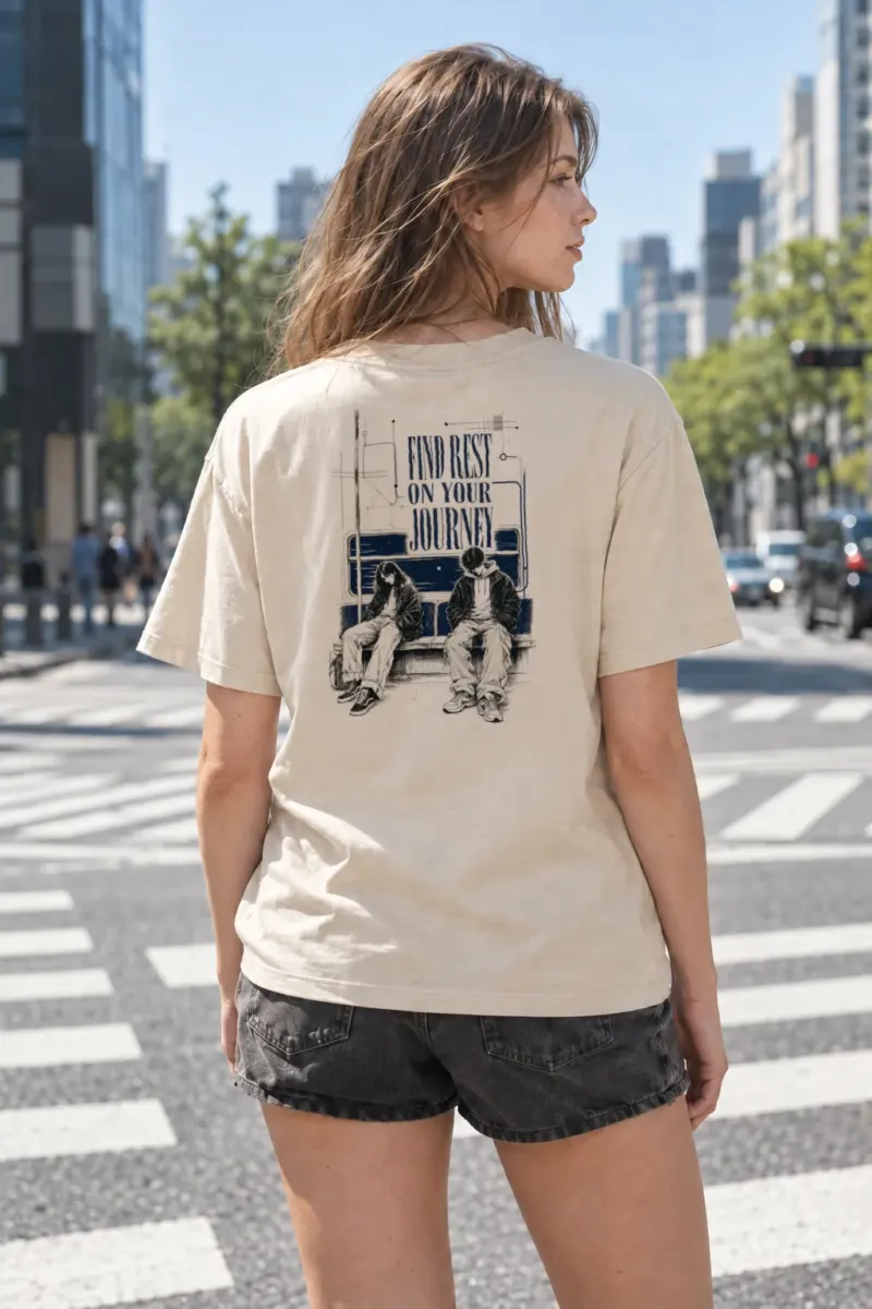 “Find Rest” Heavyweight Unisex Crewneck T-shirt | Gildan 5000