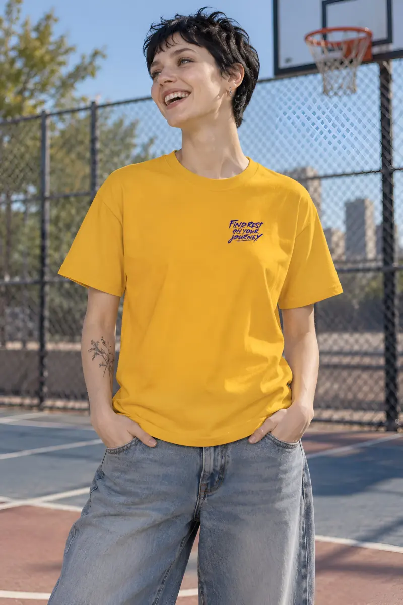 "Find Rest" Heavyweight Unisex Crewneck T-shirt