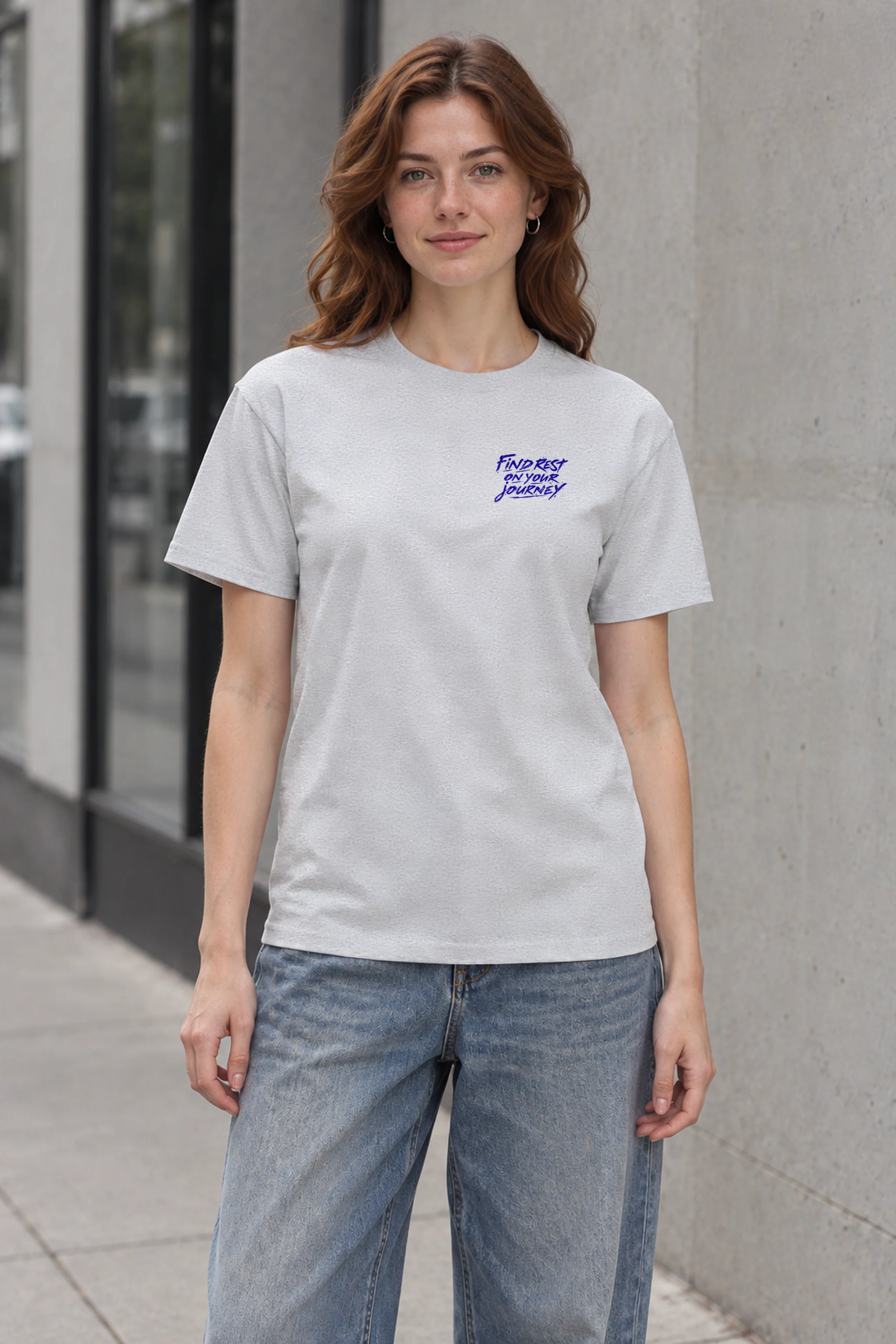 "Find Rest" Heavyweight Unisex Crewneck T-shirt