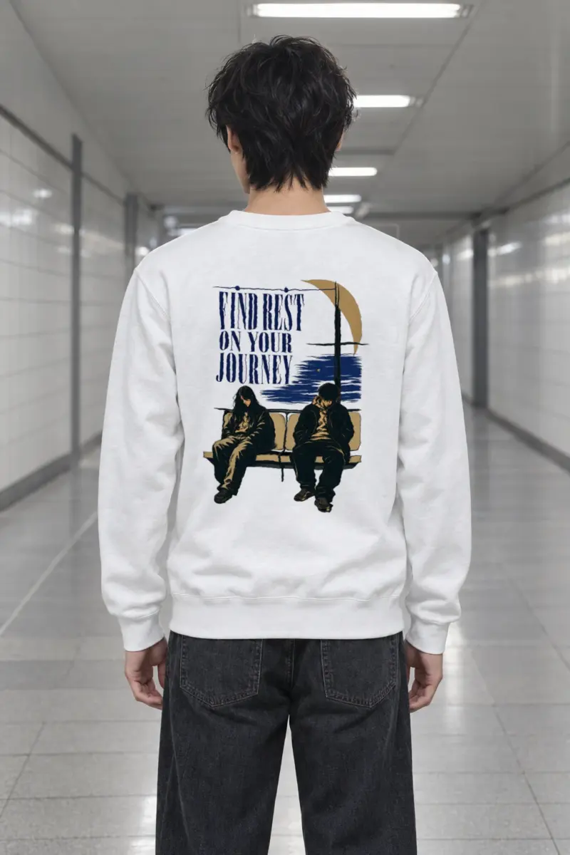 "Find Rest Journey" Heavy Blend Unisex Crewneck Sweatshirt