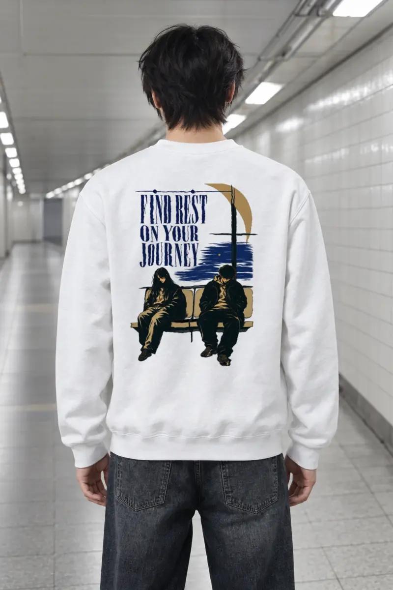 "Find Rest Journey" Heavy Blend Unisex Crewneck Sweatshirt