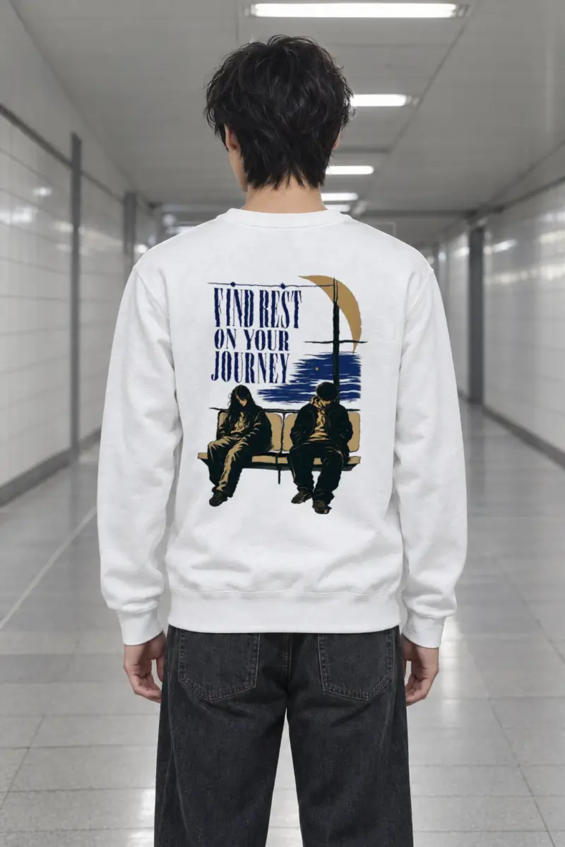 "Find Rest Journey" Heavy Blend Unisex Crewneck Sweatshirt